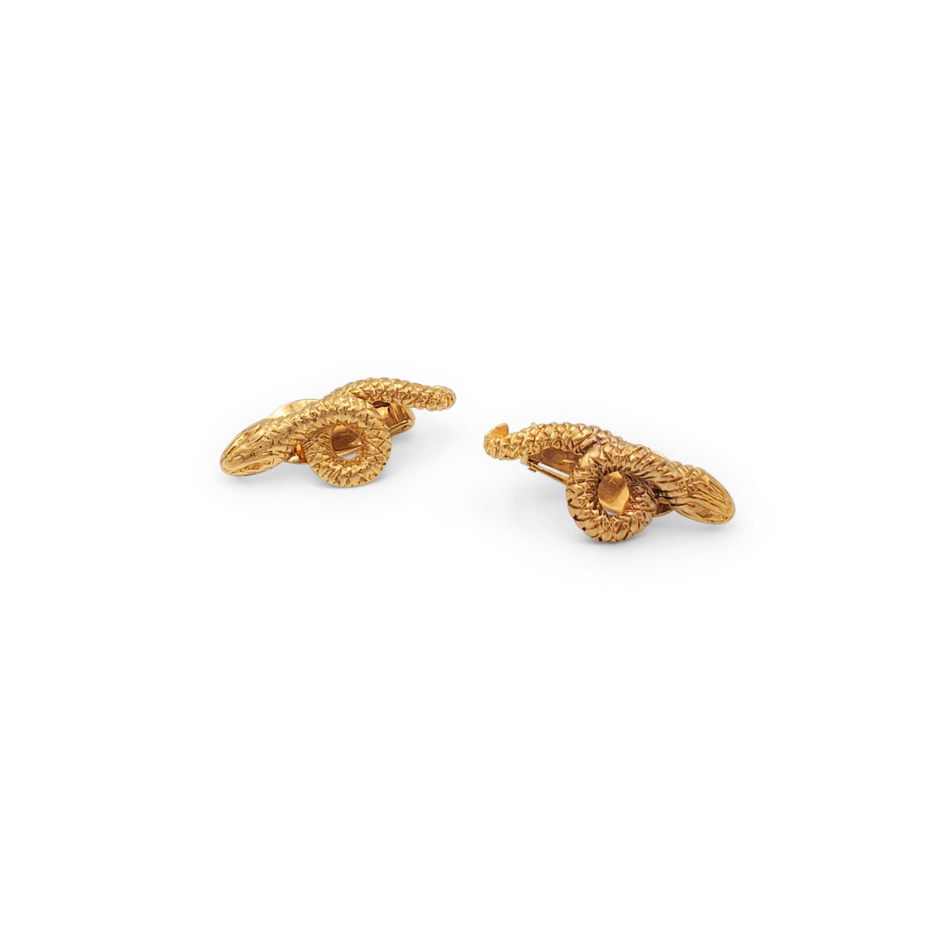 Lalaounis 18 Karat Yellow Gold Earclips In Excellent Condition In New York, NY