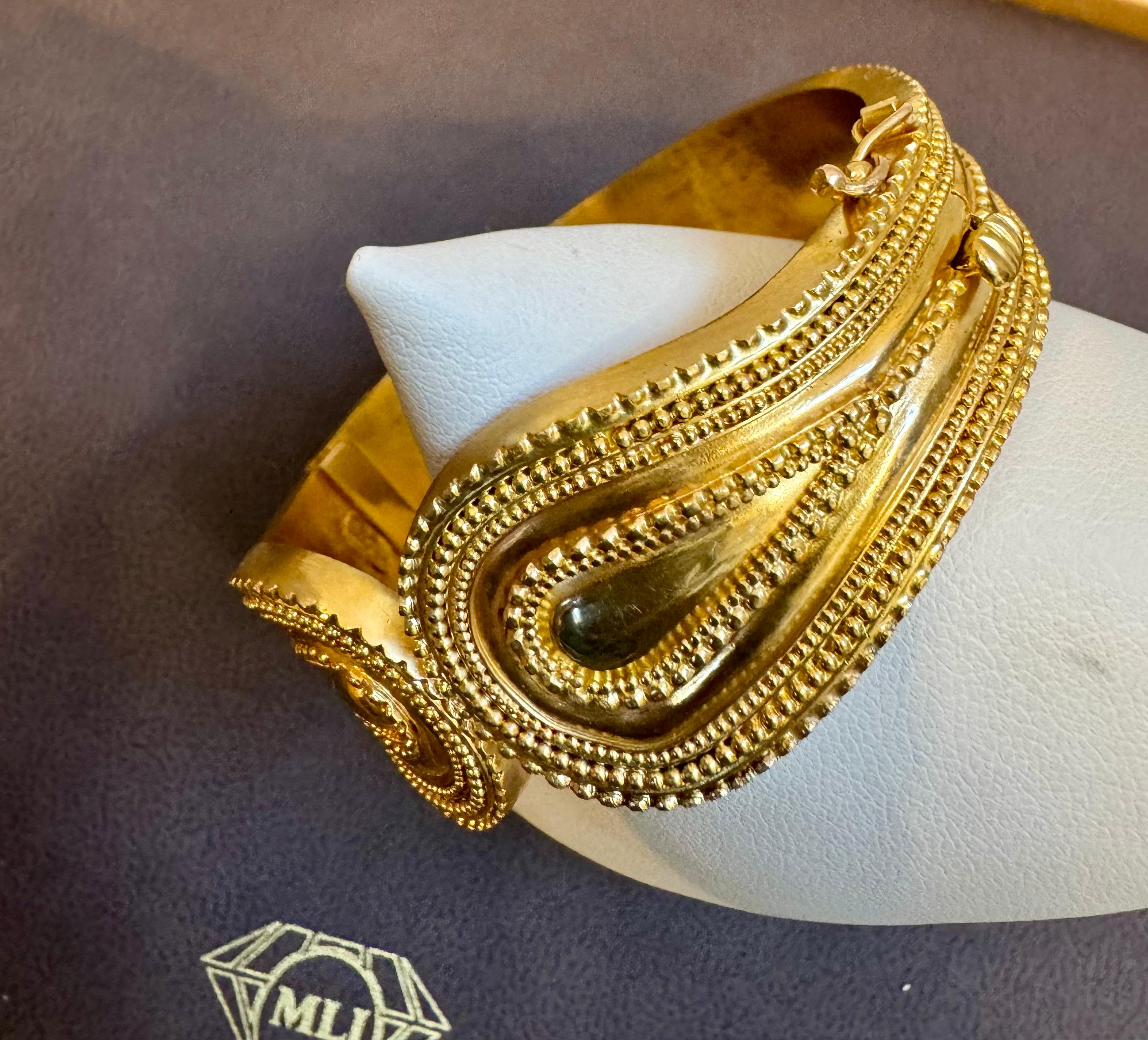Lalaounis 18 Kt Gold Cocktail Bangle Bracelet /Cuff Estate 59.2 Gm 7