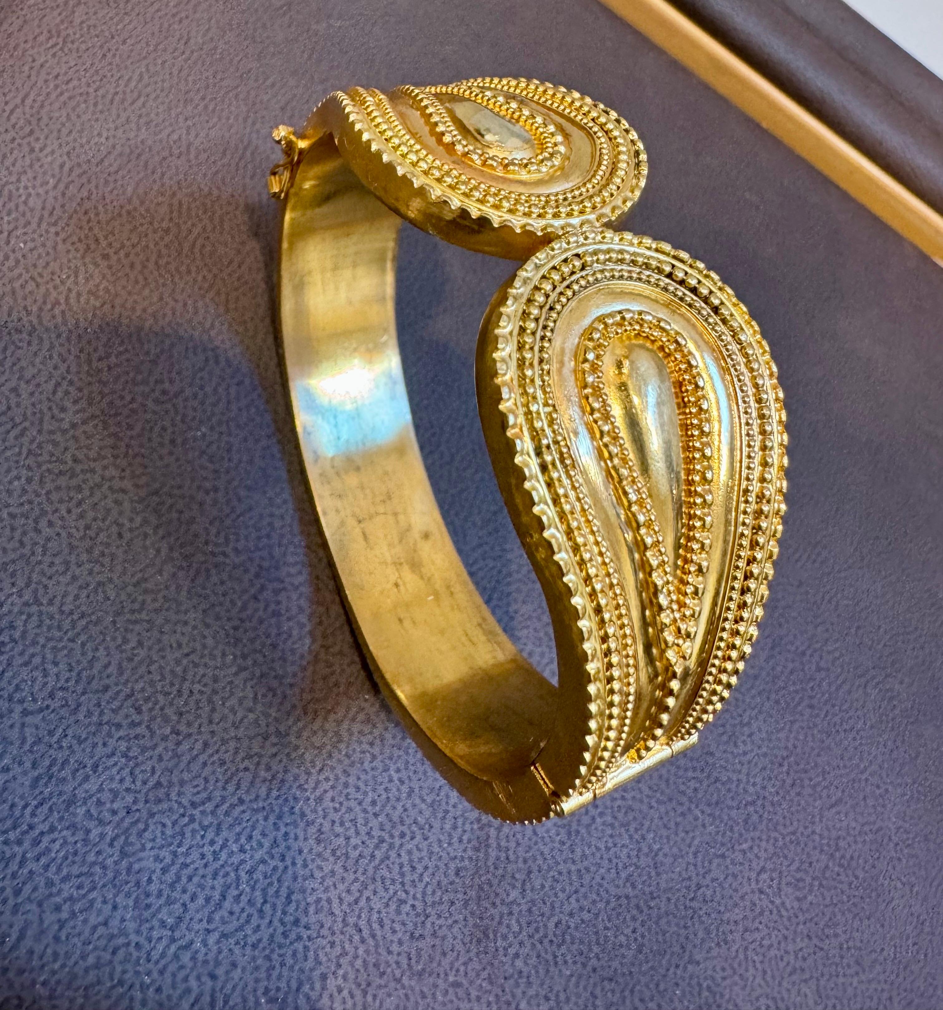 Lalaounis 18 Kt Gold Cocktail Bangle Bracelet /Cuff Estate 59.2 Gm 8