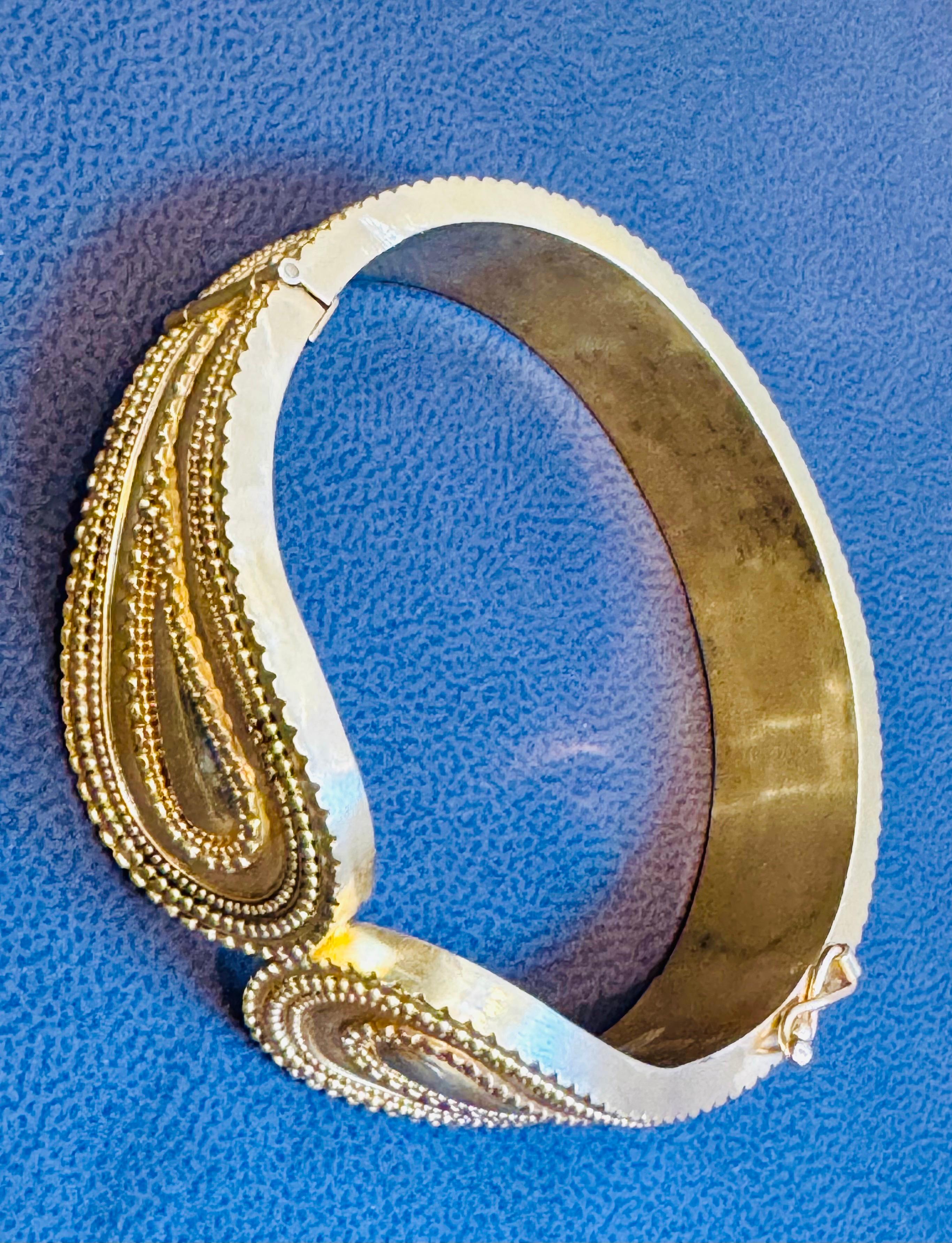 Women's Lalaounis 18 Kt Gold Cocktail Bangle Bracelet /Cuff Estate 59.2 Gm