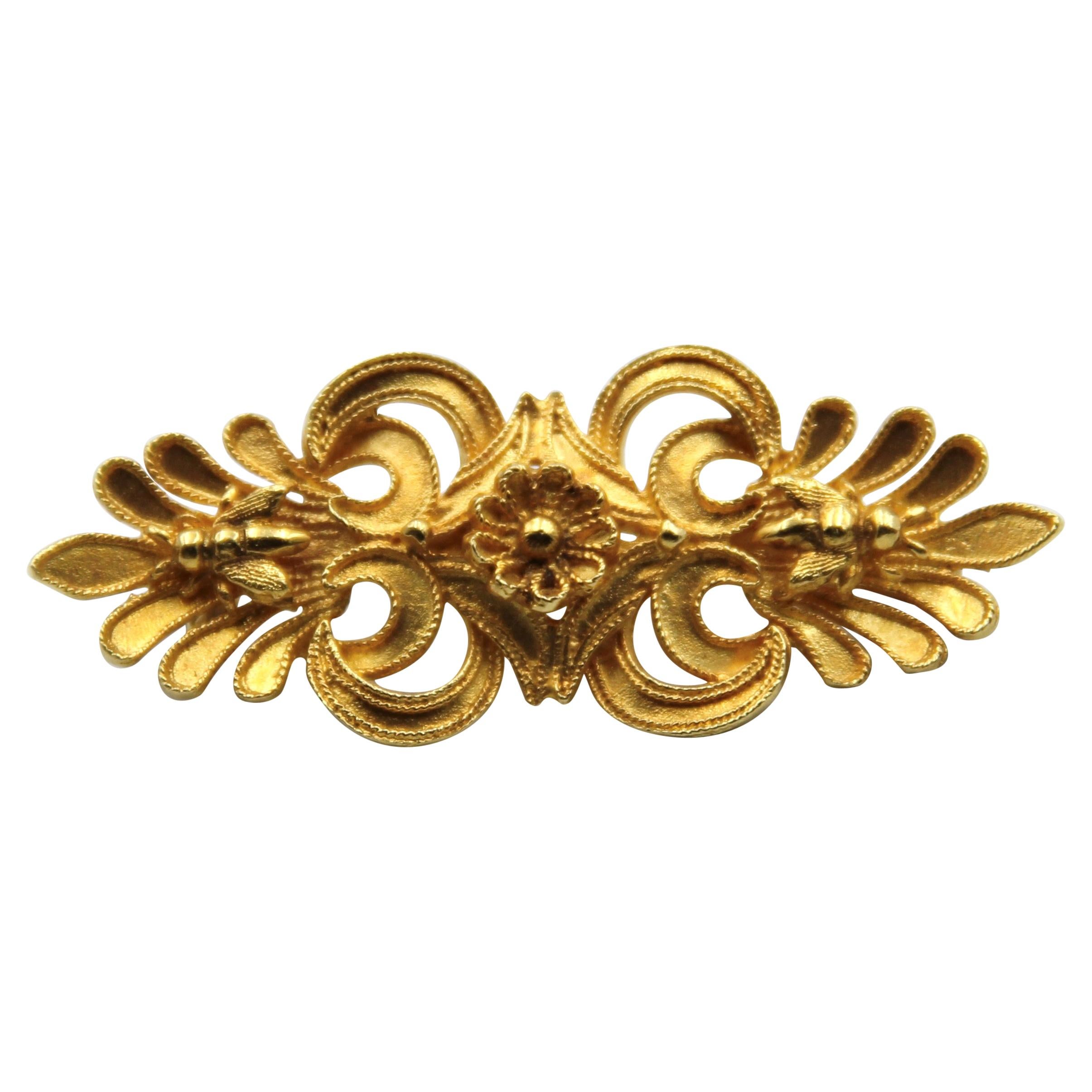 Lalaounis 18k Gold Brooch For Sale
