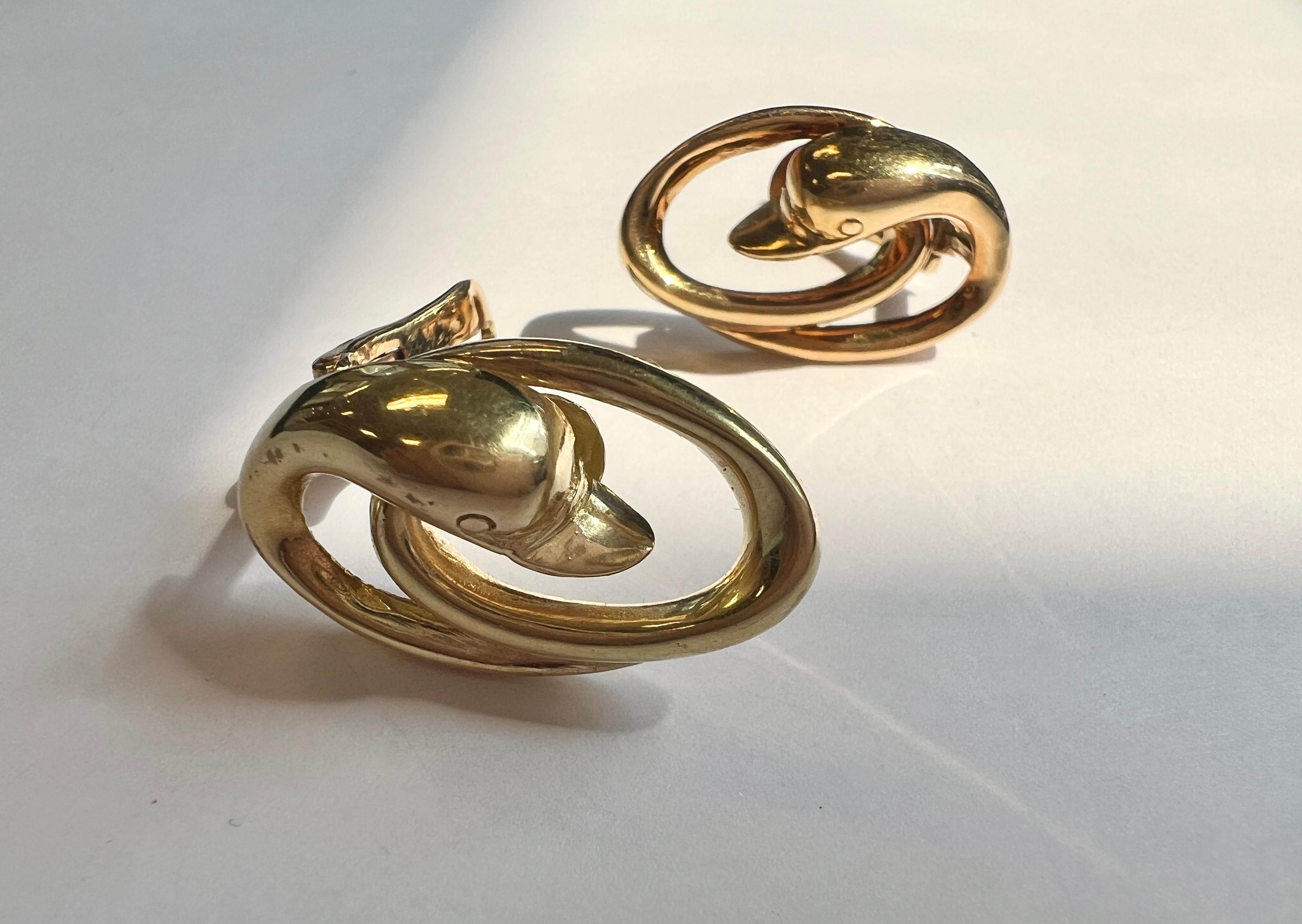 Lalaounis 18k Gold Goose Clip-on Earrings For Sale 1