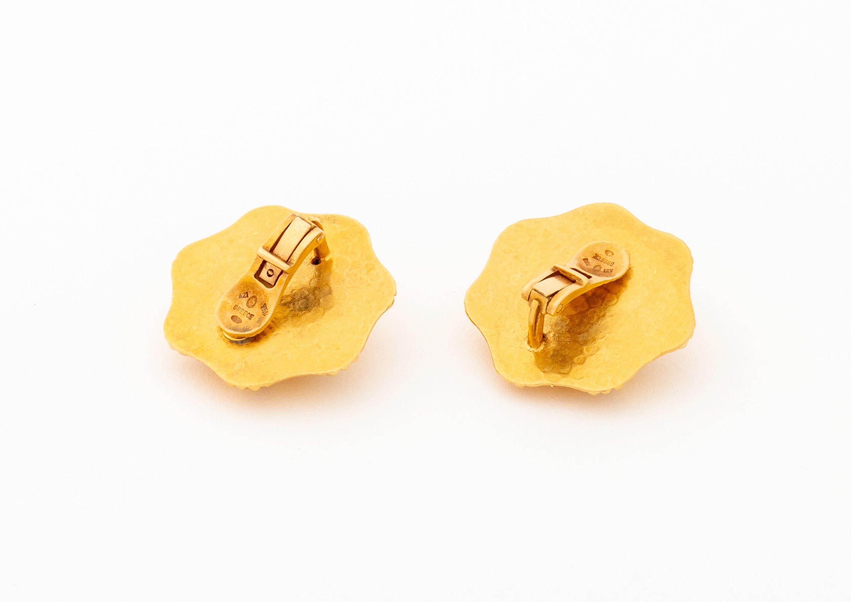 Boucles d'oreilles en or jaune 18K de Lalaounis Unisexe en vente