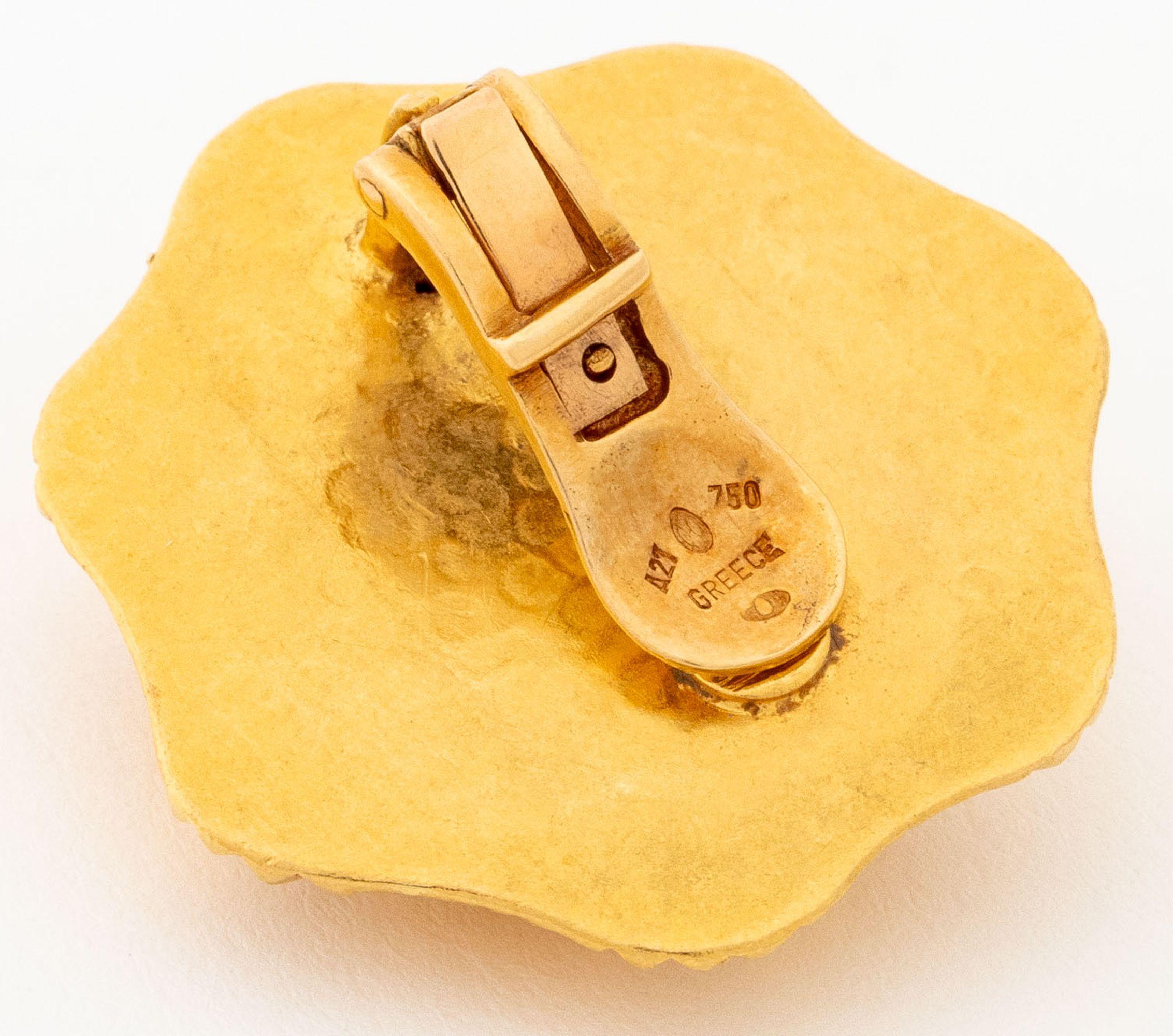 Boucles d'oreilles en or jaune 18K de Lalaounis en vente 1