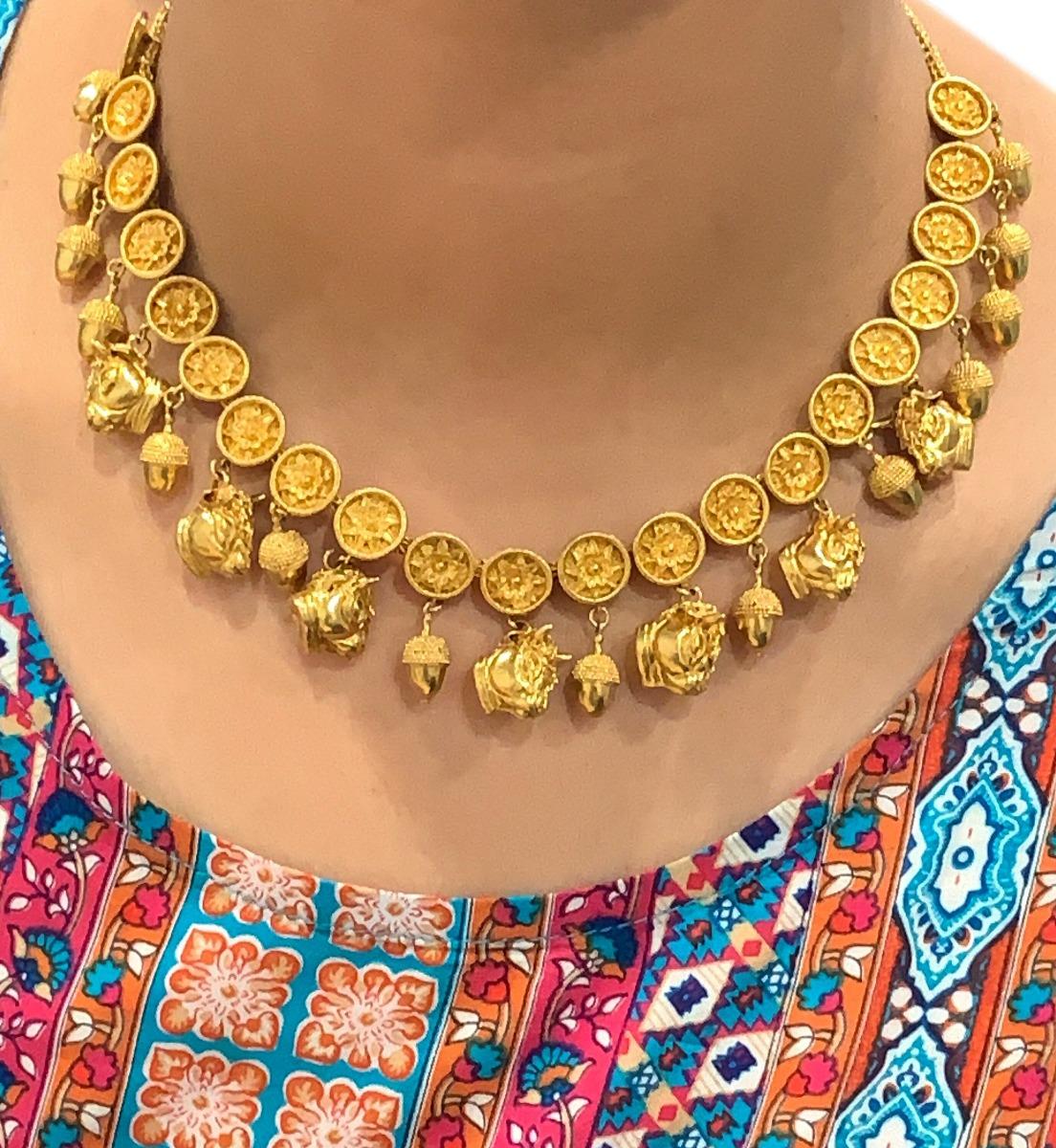 Lalaounis 18 Karat Yellow Gold with Ram's Head Necklace In Excellent Condition In New York, NY