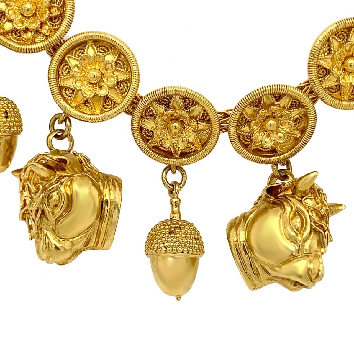 Lalaounis 18 Karat Yellow Gold with Ram's Head Necklace 3