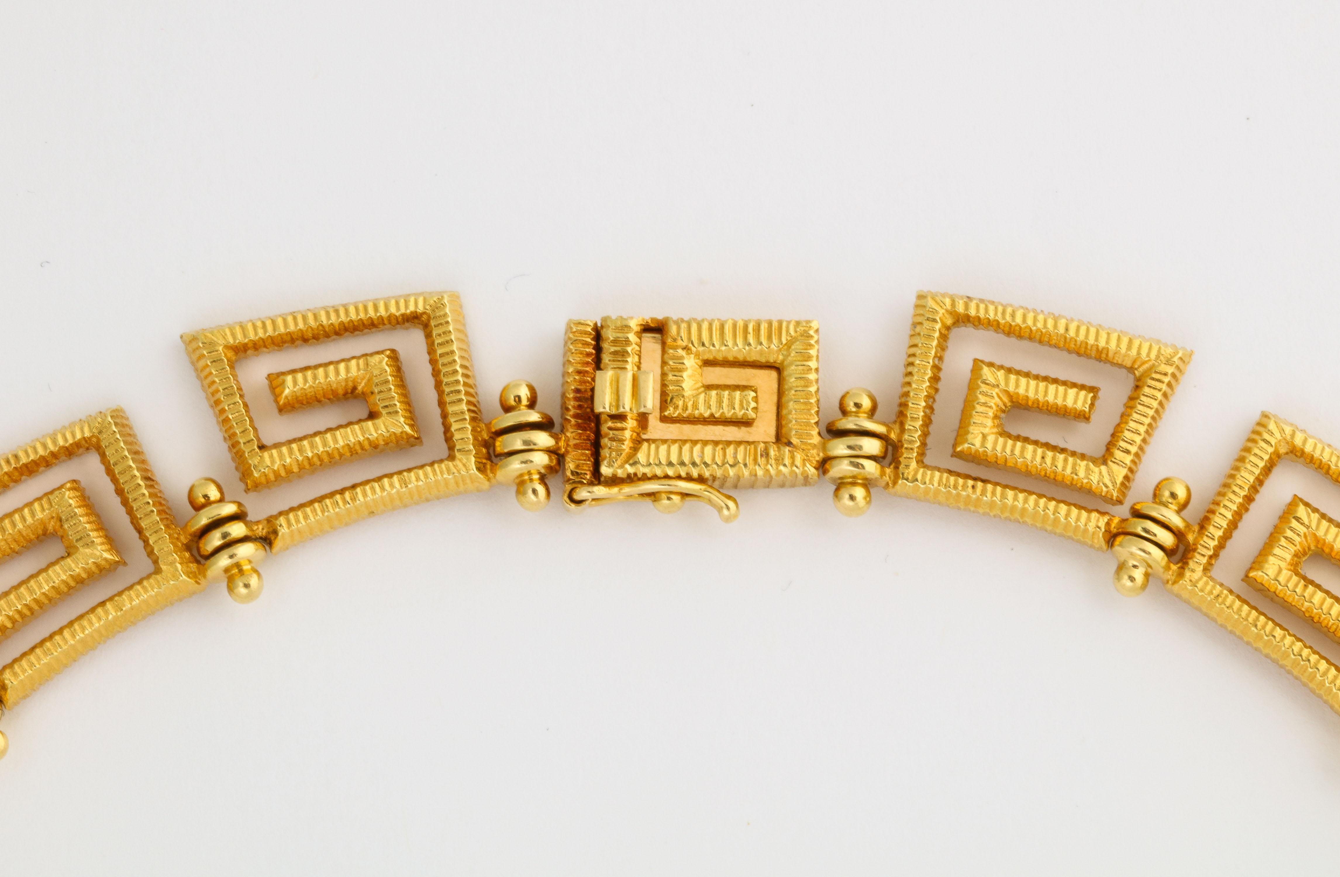 Lalaounis 18 Karat Greek Key Necklace In Excellent Condition In New York, NY