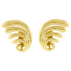 Pendientes Alas de Abanico Lalaounis de Oro Amarillo de 18kt