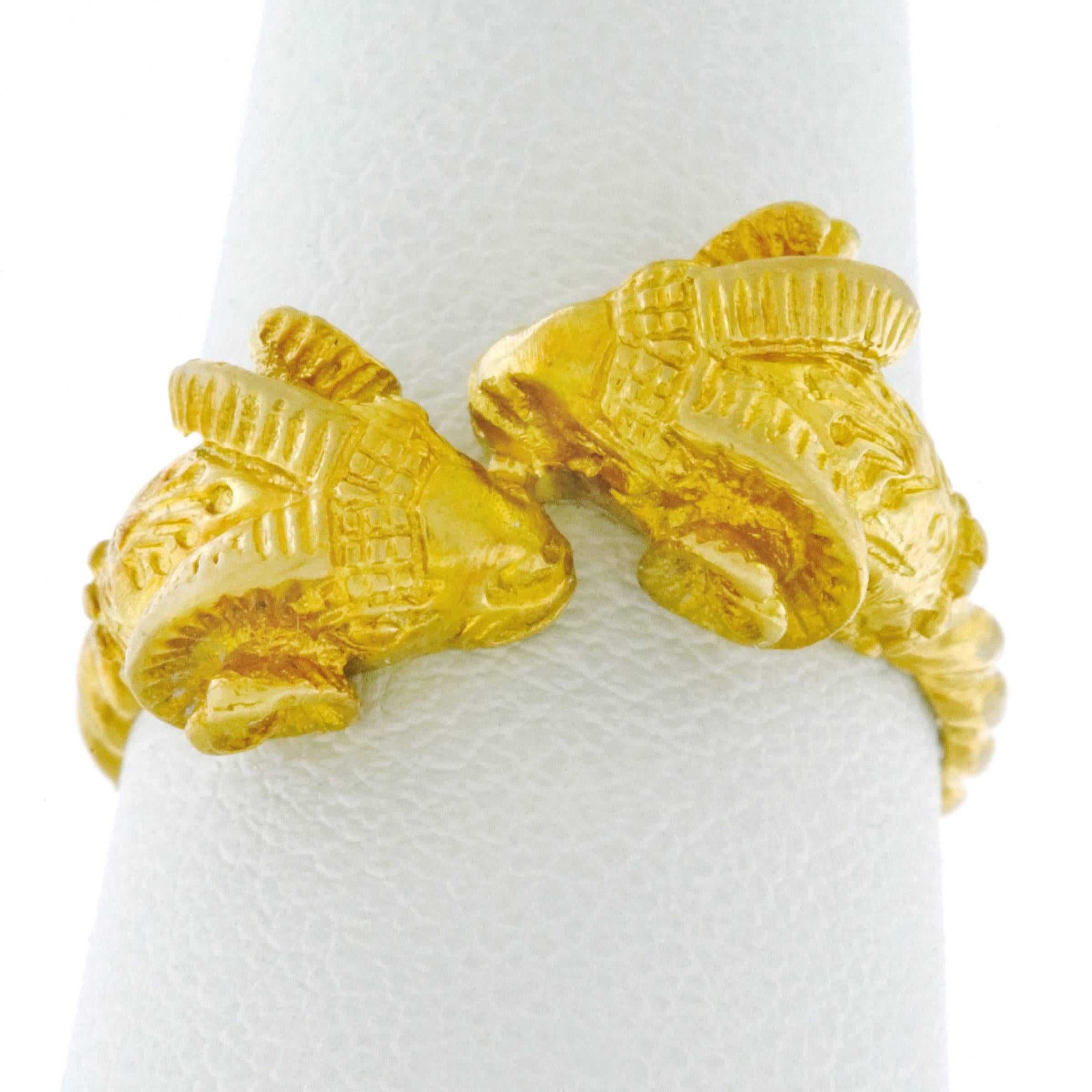 Lalaounis 1960s Ram’s Head Gold Ring 6