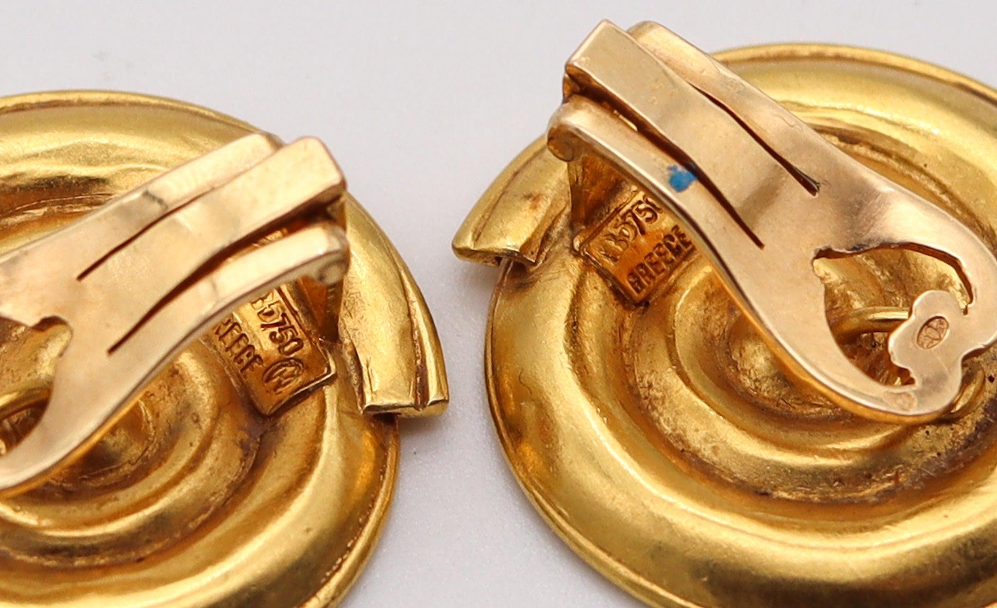 Women's LALAOUNIS 1970 The Treasure Of Persepolis Earrings In Solid 18Kt Yellow Gold For Sale