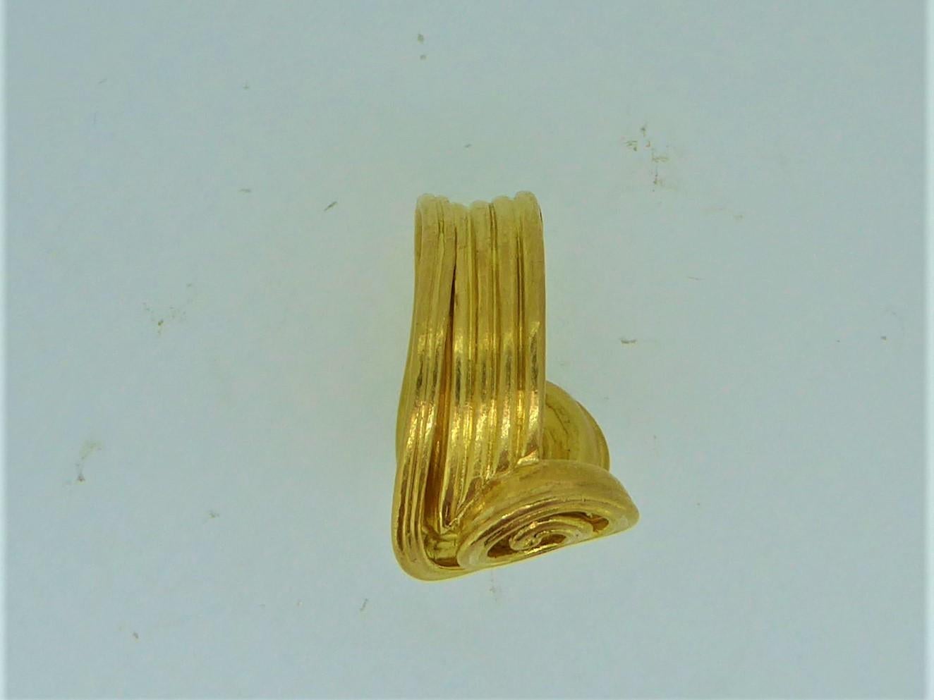 Women's Lalaounis 22 Carat Yellow Gold Swirl Ring