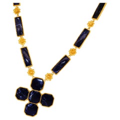 Lalaounis 22k and Sodalite Necklace