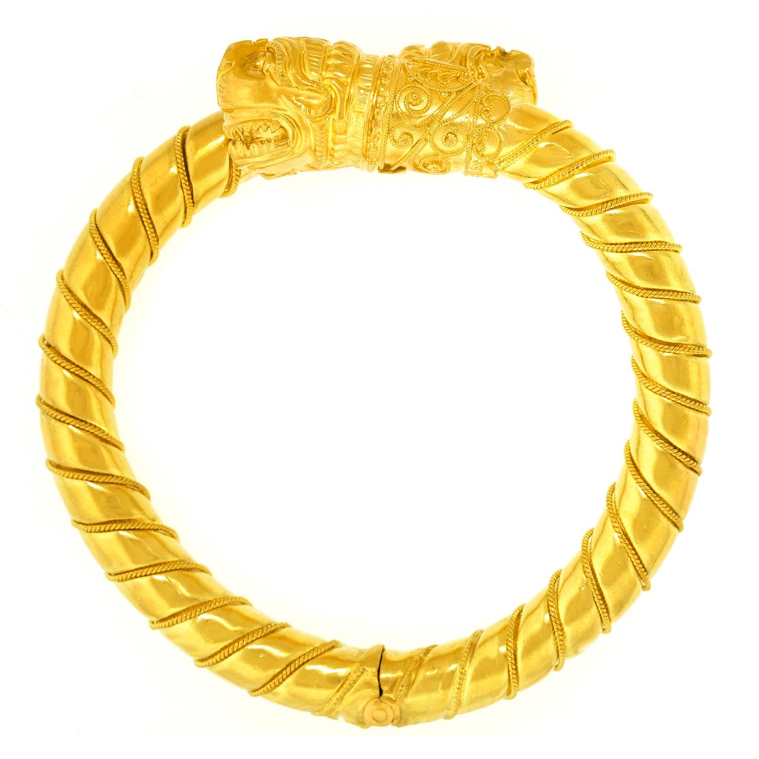 Lalaounis 22k Bracelet In Excellent Condition For Sale In Litchfield, CT