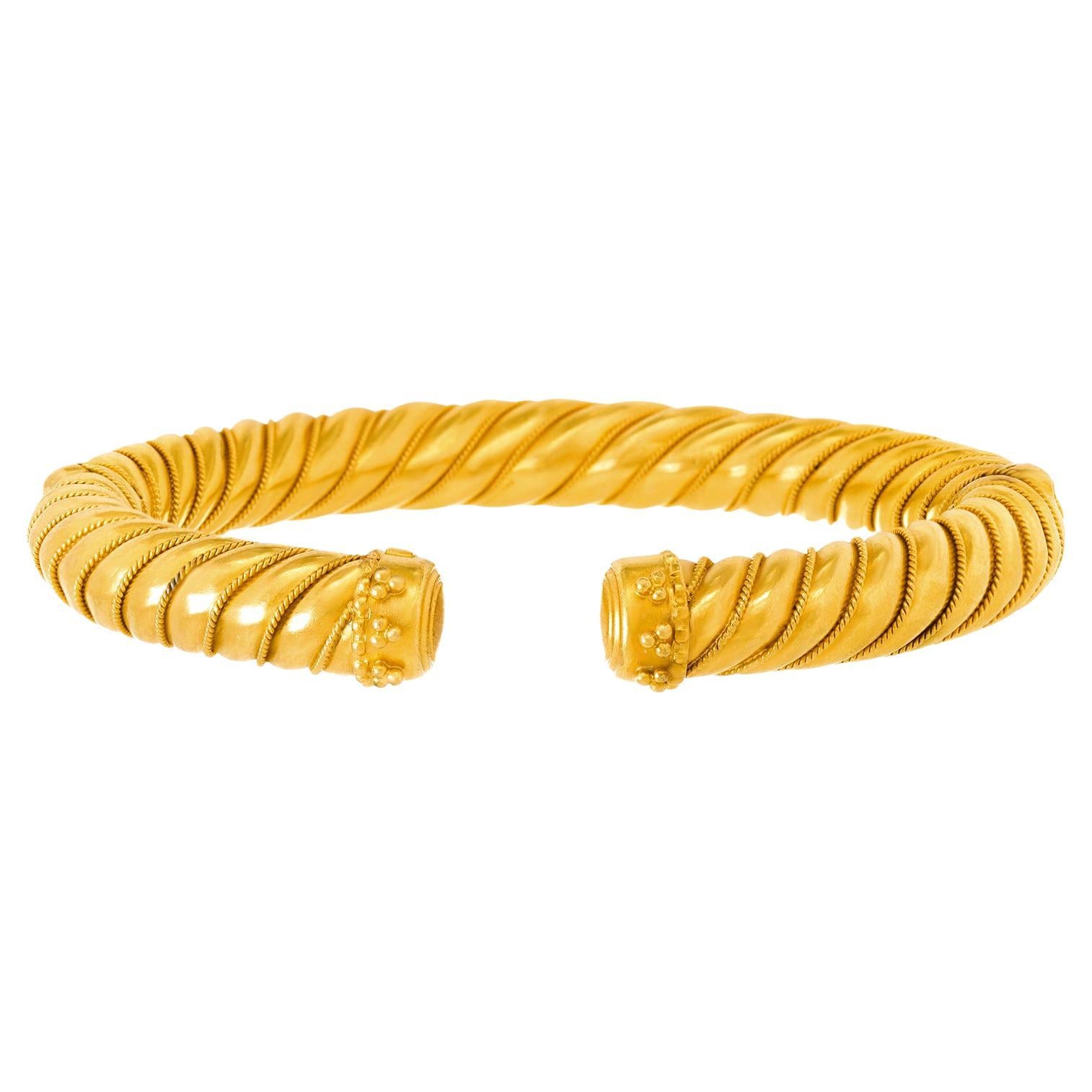 Lalaounis 22k Gold Bracelet For Sale