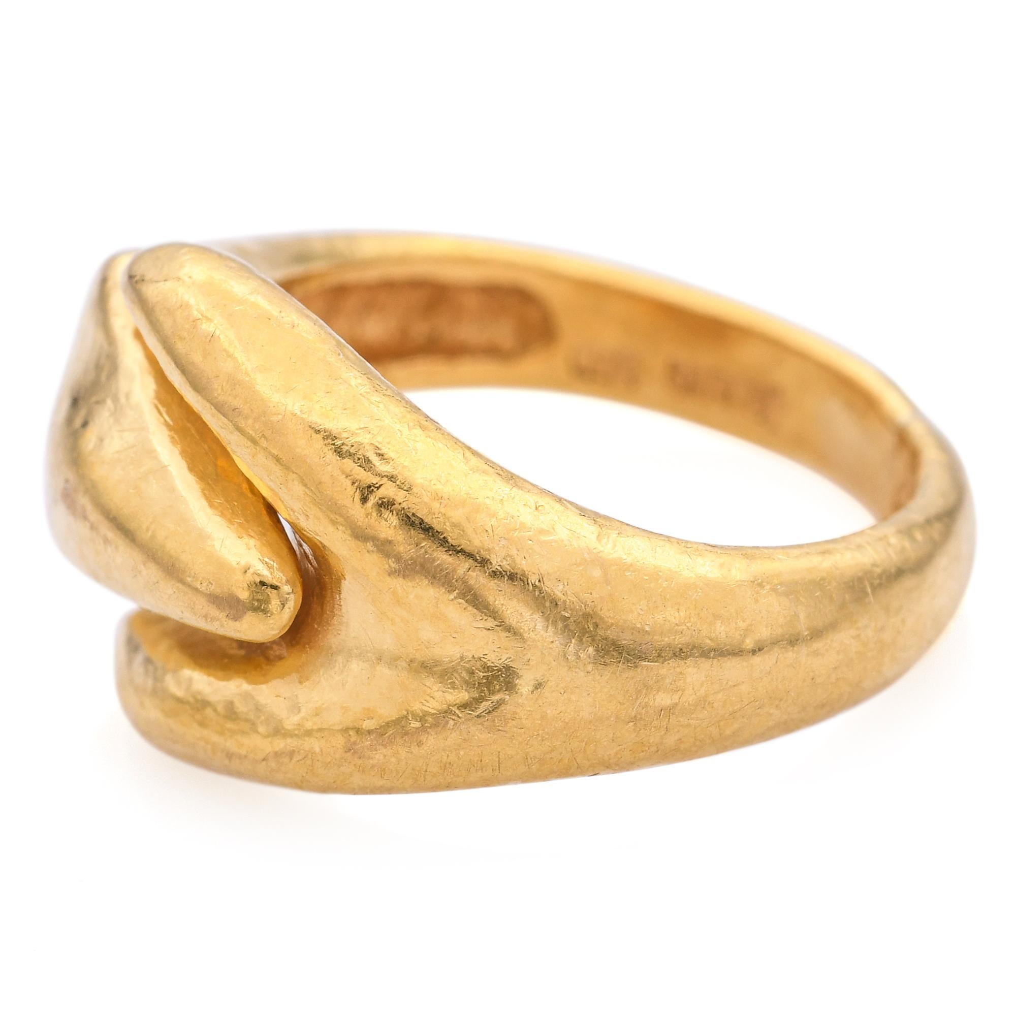 Lalaounis 18k Yellow Gold Organic Ring en vente 1