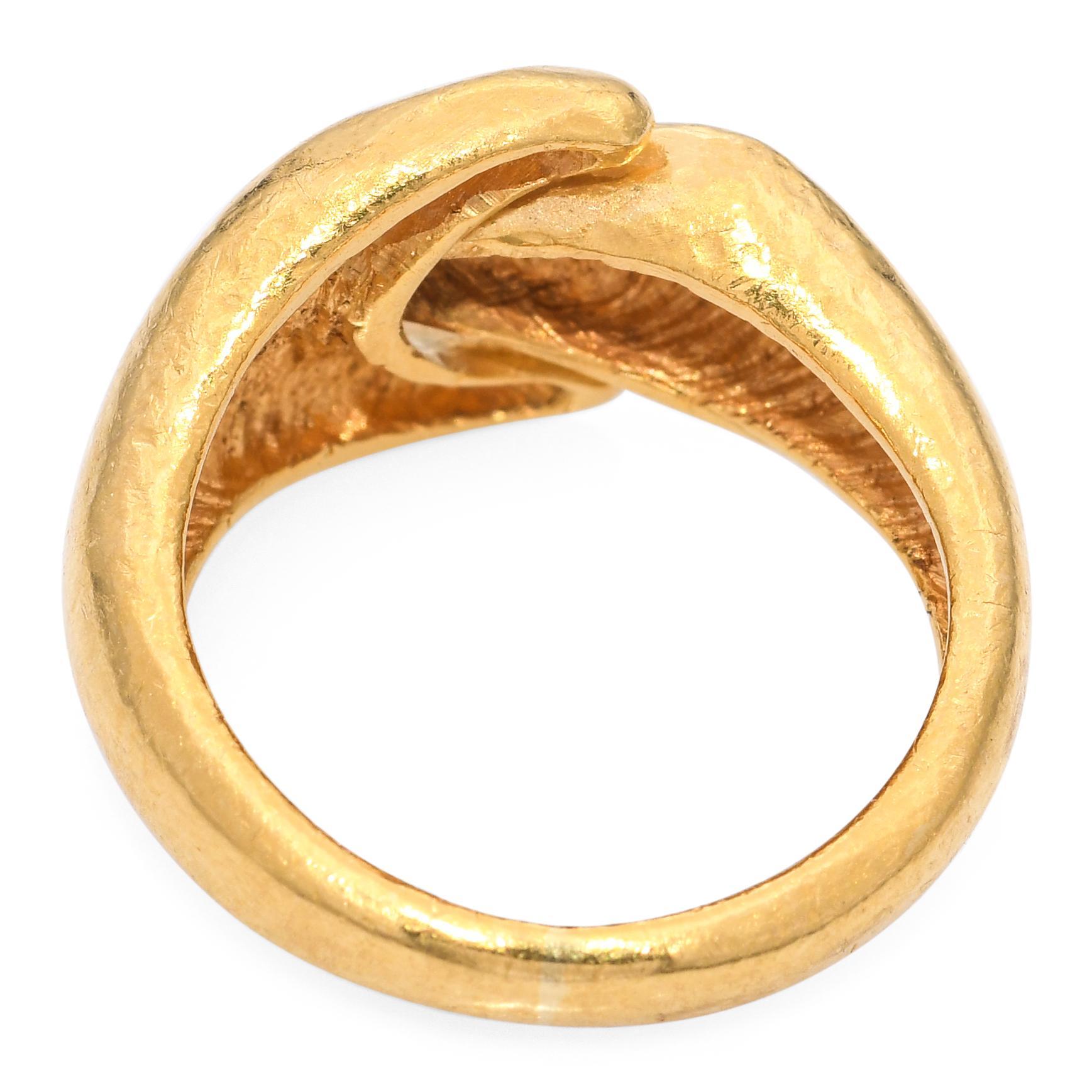 Lalaounis 18k Yellow Gold Organic Ring en vente 2