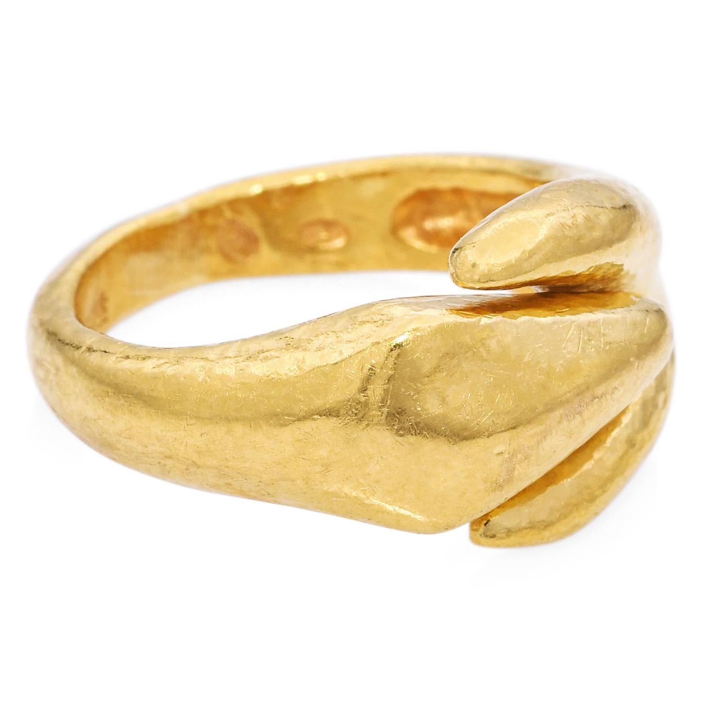 Lalaounis 18k Yellow Gold Organic Ring en vente 3
