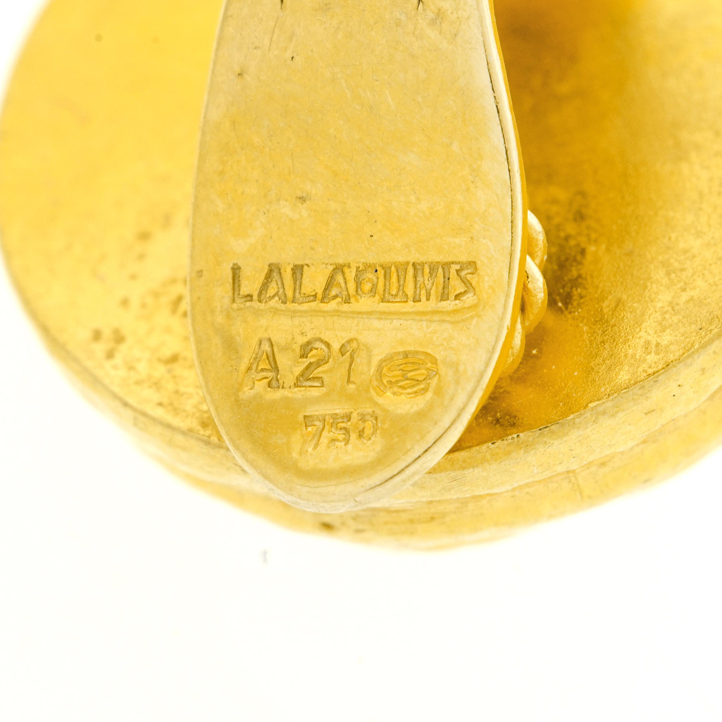 Lalaounis Bold Long Gold Earrings 1