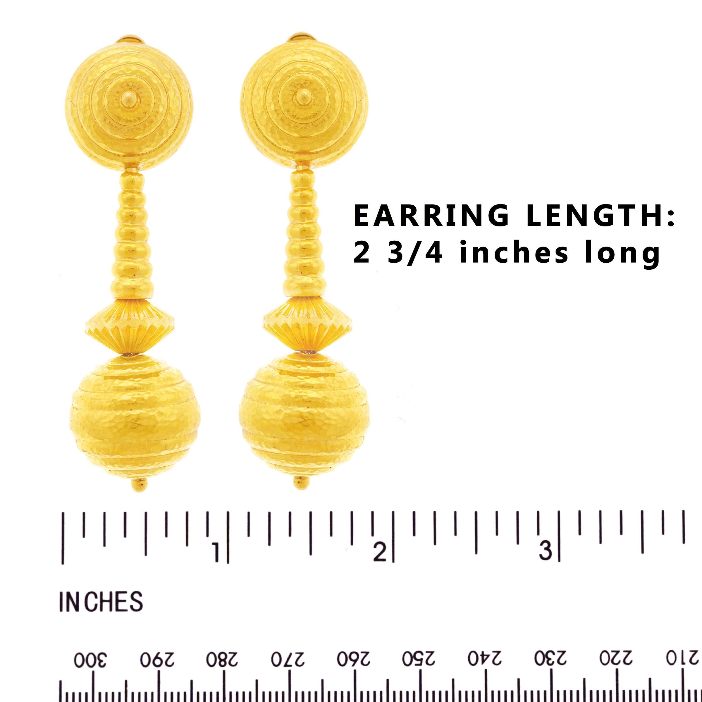 Lalaounis Bold Long Gold Earrings 2