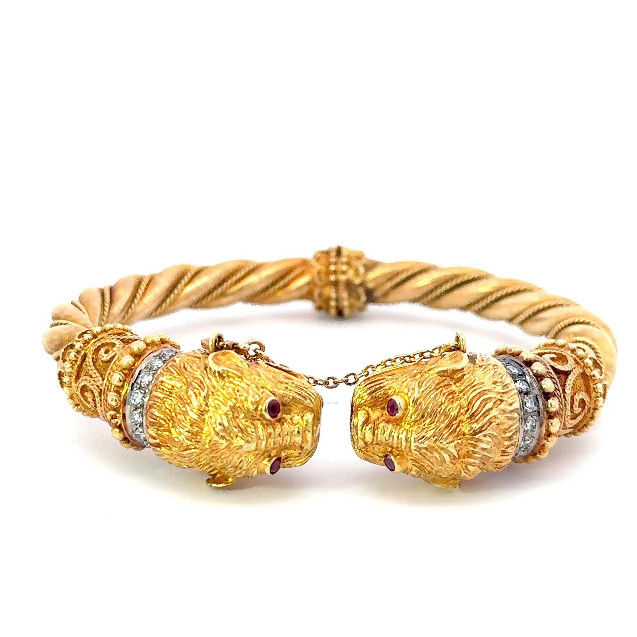 Lalaounis Chimere-Armband aus 18 Karat Gelbgold (Rundschliff) im Angebot
