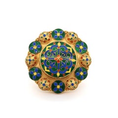 Lalaounis Cross Mandala Brooch, ca. 1950s