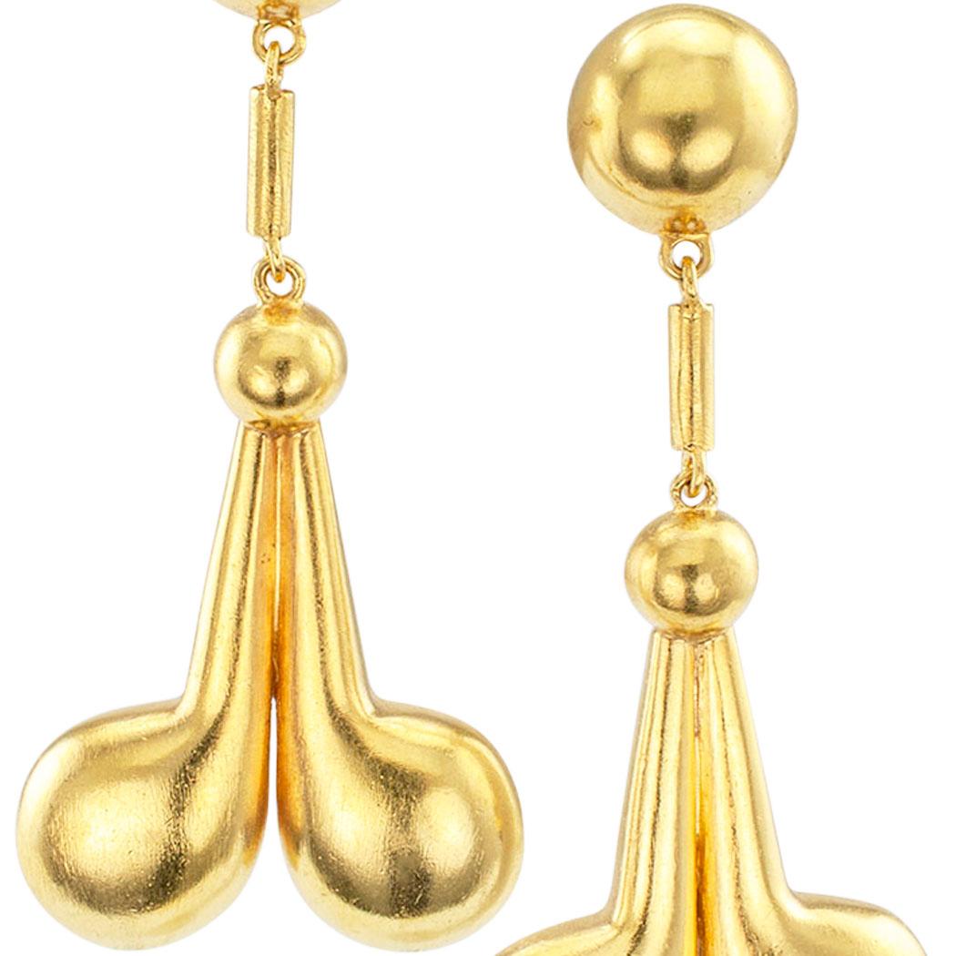 Women's Lalaounis Dangling Gold Earrings