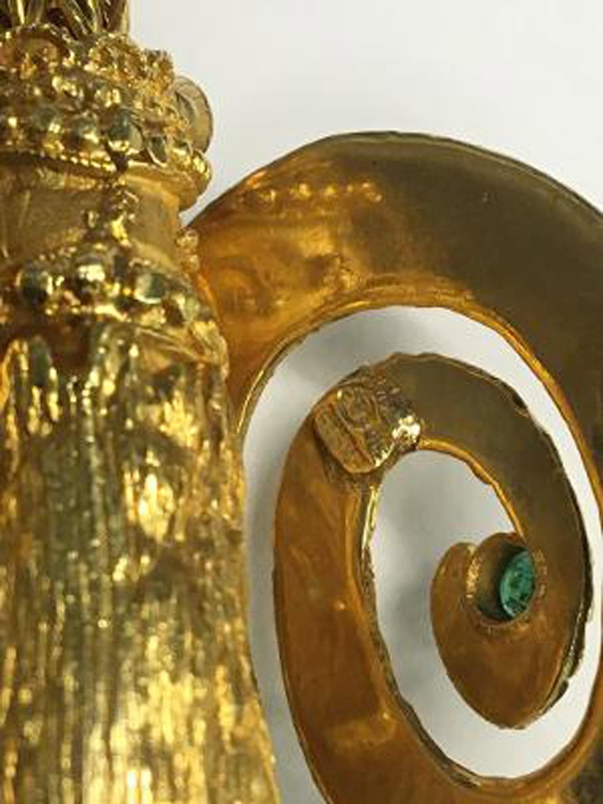 Lalaounis Doppelter Widderkopf Edelsteinbesatz 18 Karat Gold Halskette für Damen oder Herren
