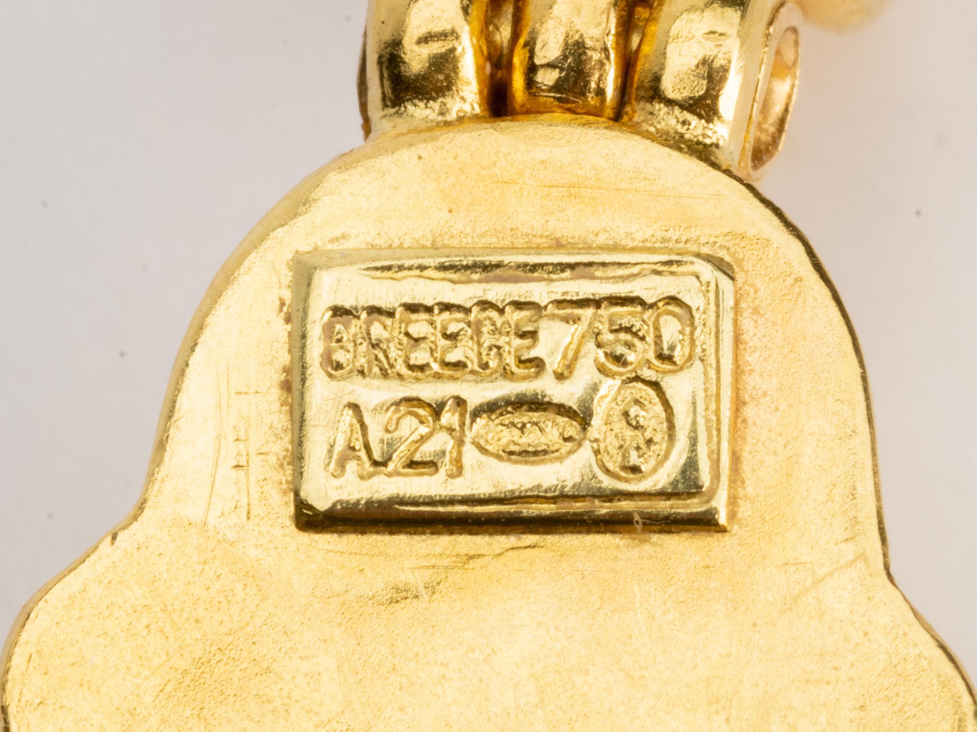 Lalaounis Smaragd-Kreuz-Anhänger im Angebot 2