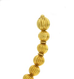 Lalaounis Gold and Garnet Bead Choker Necklace