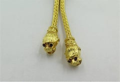 Lalaounis Gold and Ruby Lariat Necklace