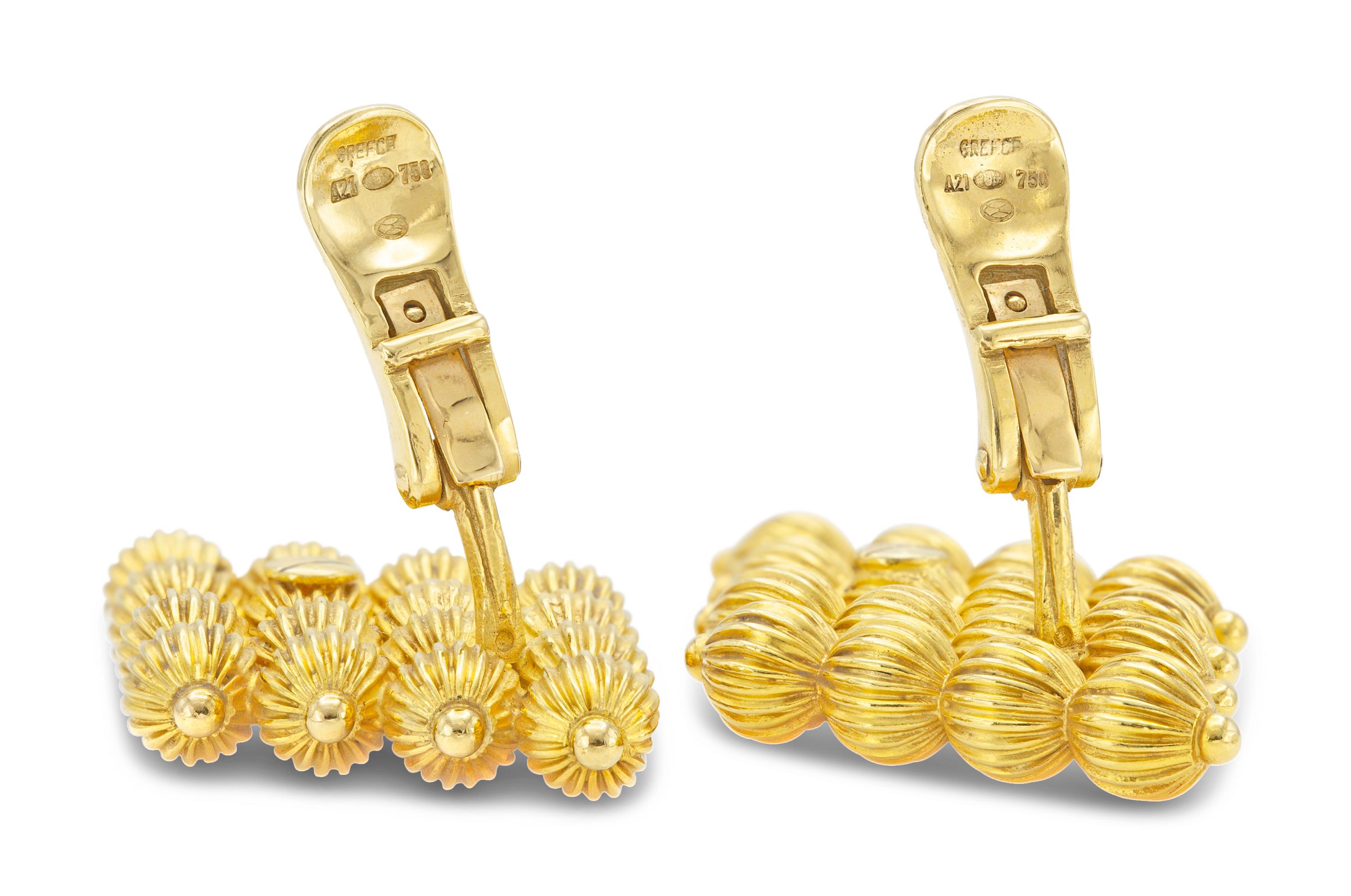 Women's or Men's Lalaounis Gold Bubbles Earrings For Sale