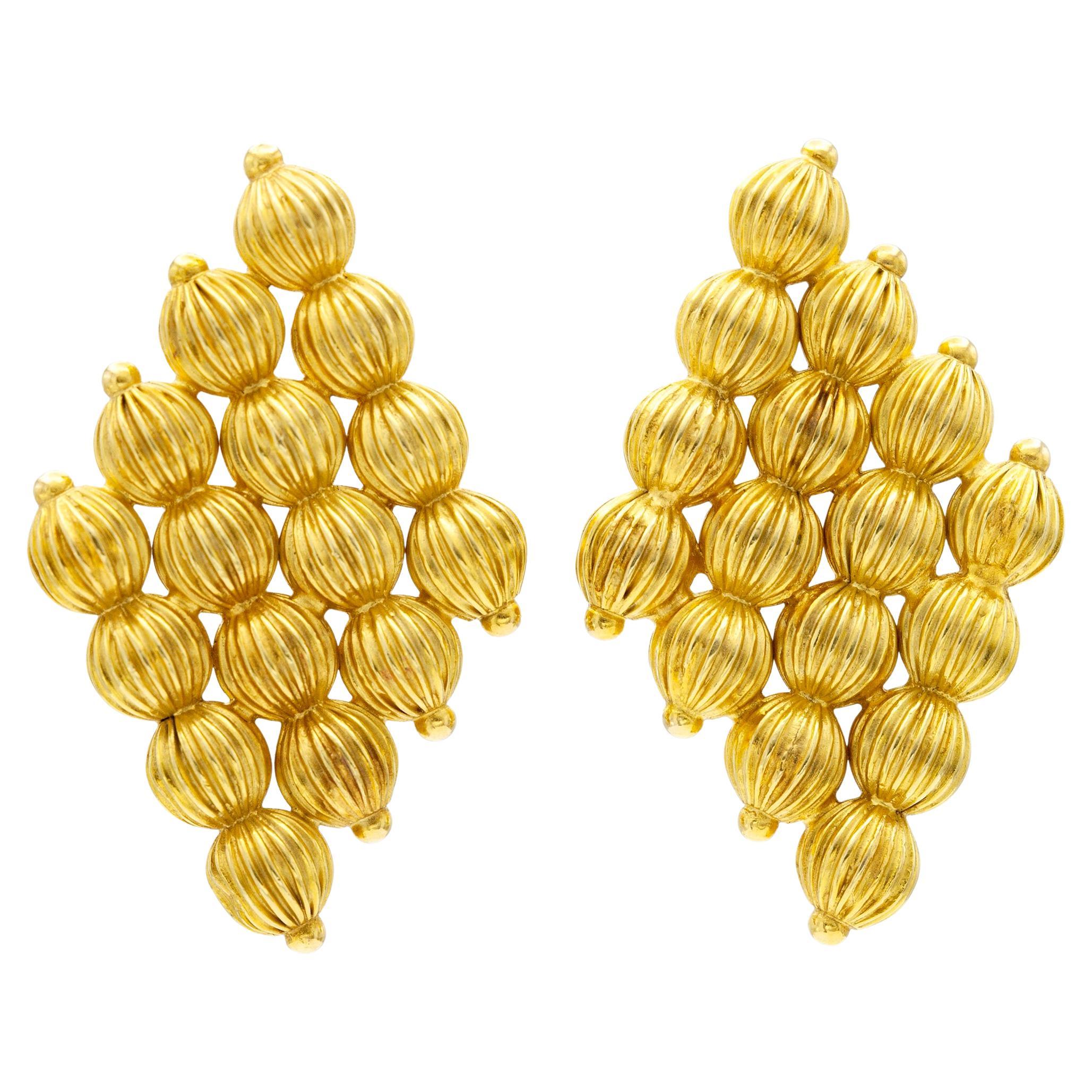 Lalaounis Gold Bubbles Earrings For Sale