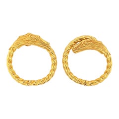 Lalaounis Gold Dragon Tension Earclips