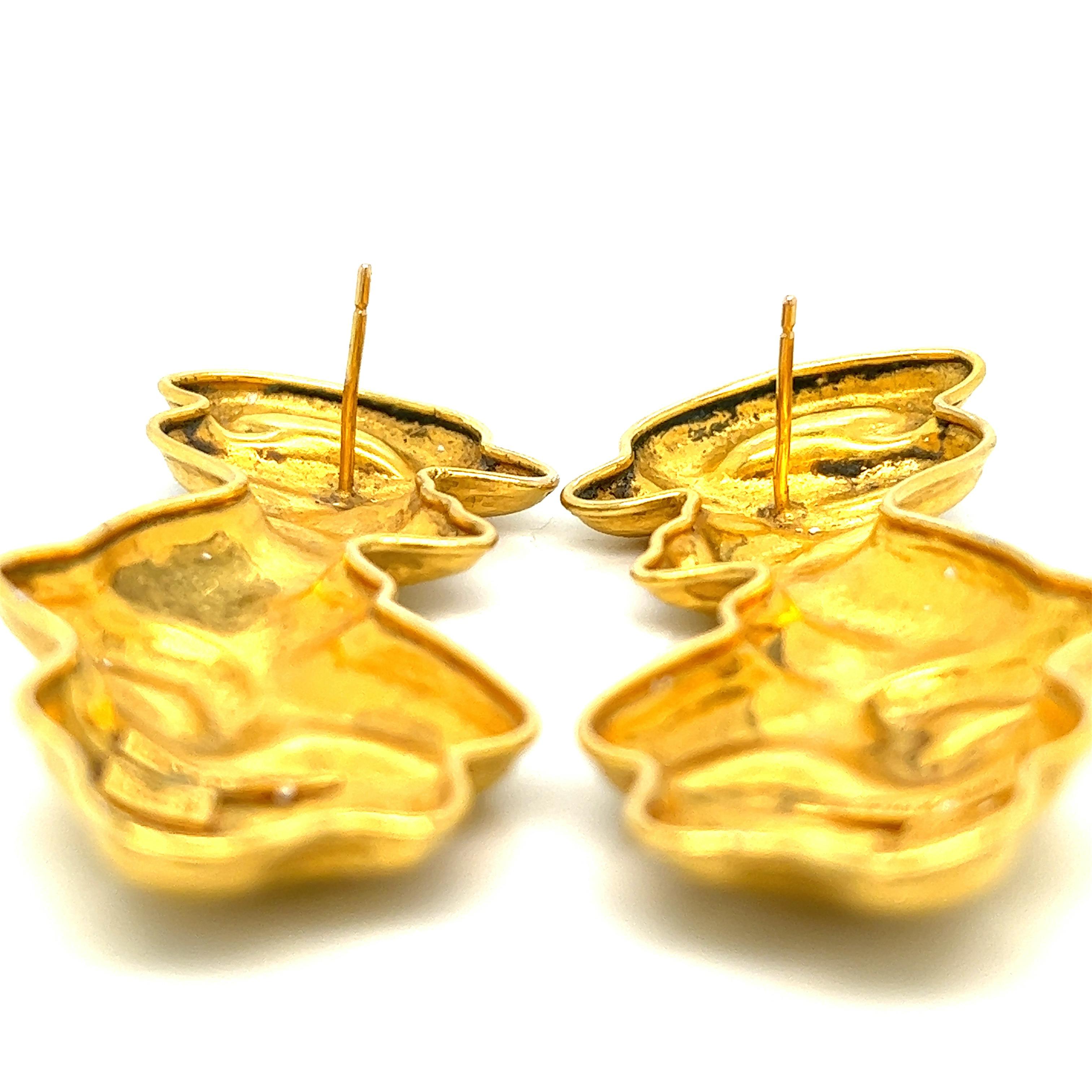Lalaounis Gold Drop Earrings  For Sale 1