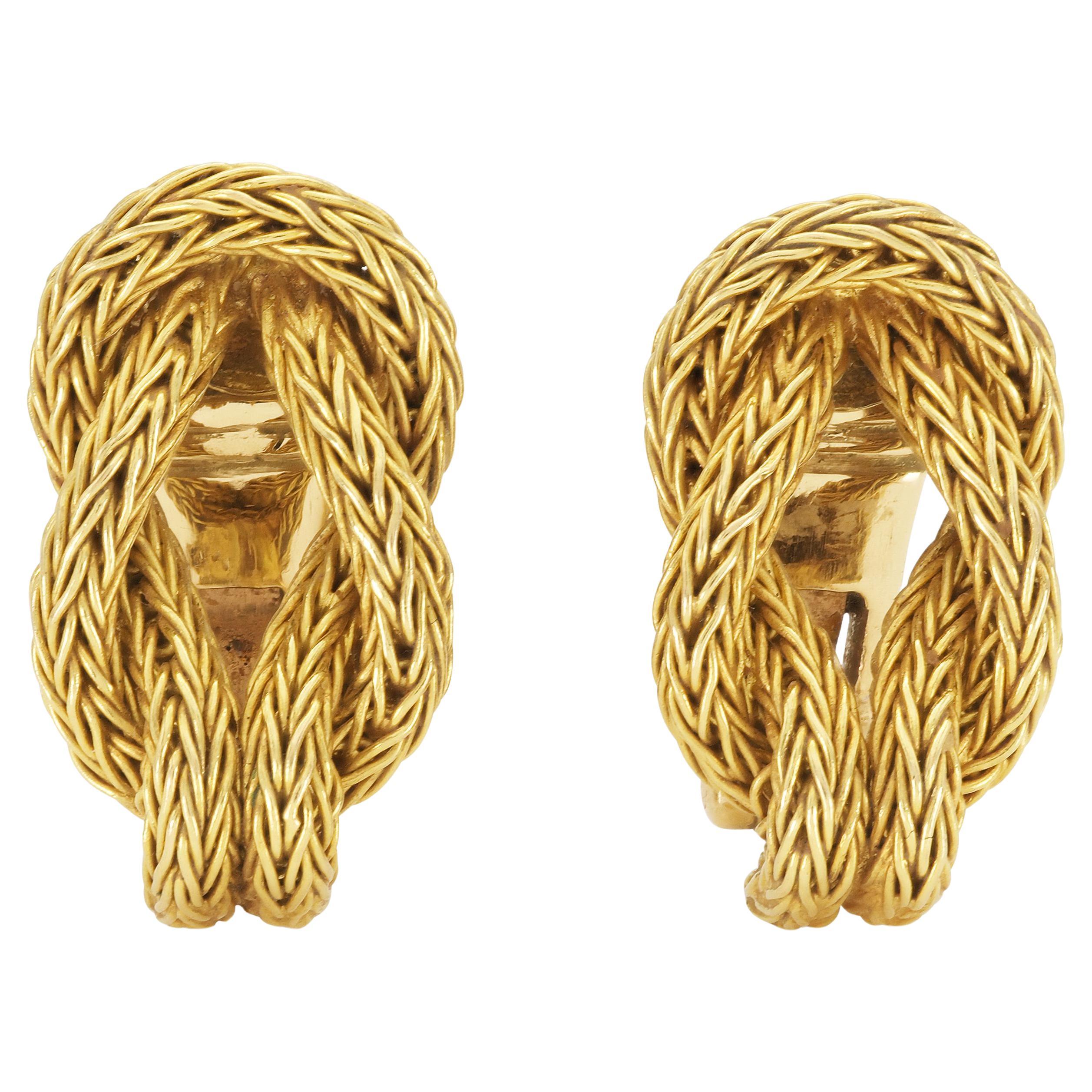 Lalaounis Gold Hercules Knot Earrings