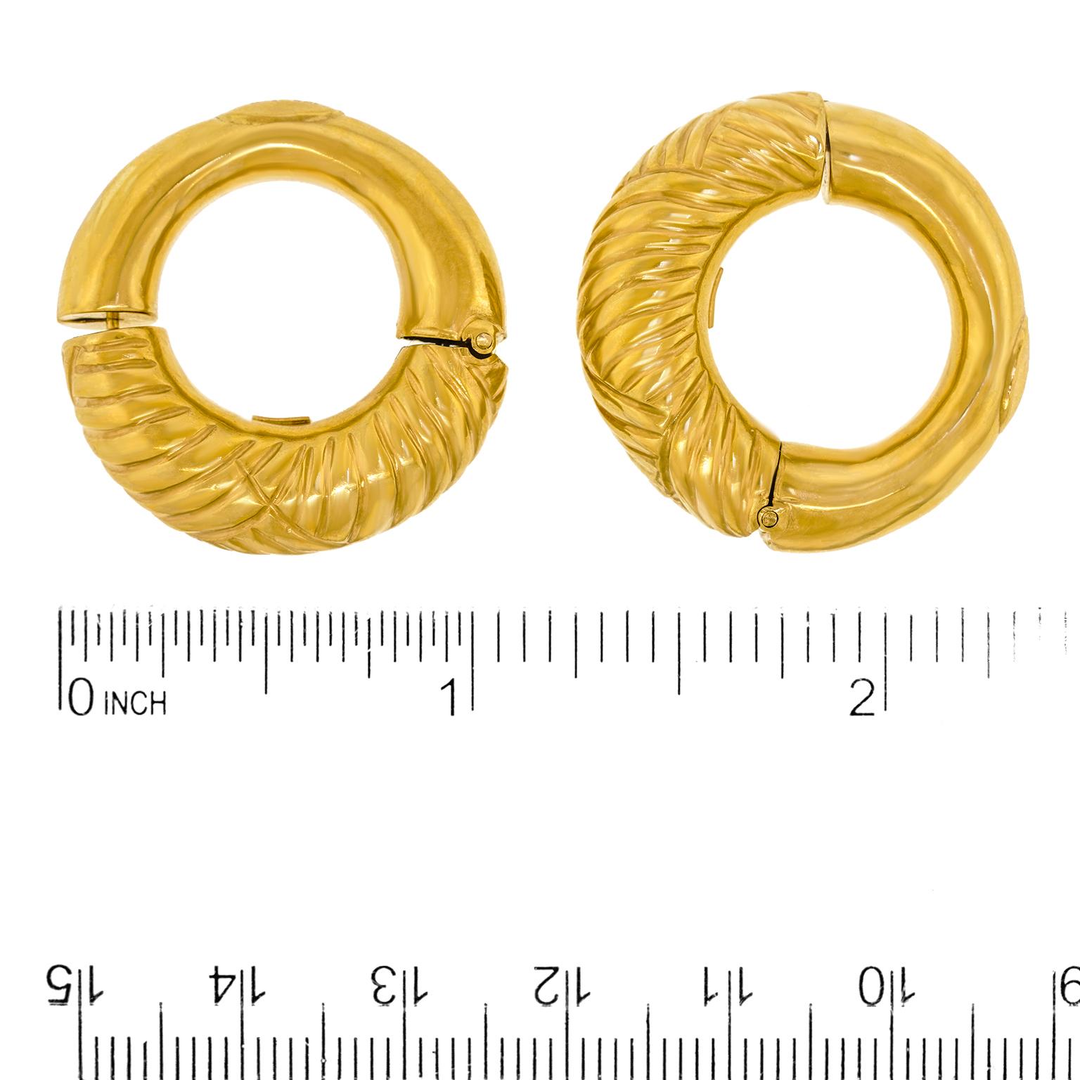 Lalaounis Gold Hoop Earrings 2
