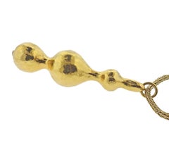 Lalaounis Greece Gold Amphora Pendant Necklace