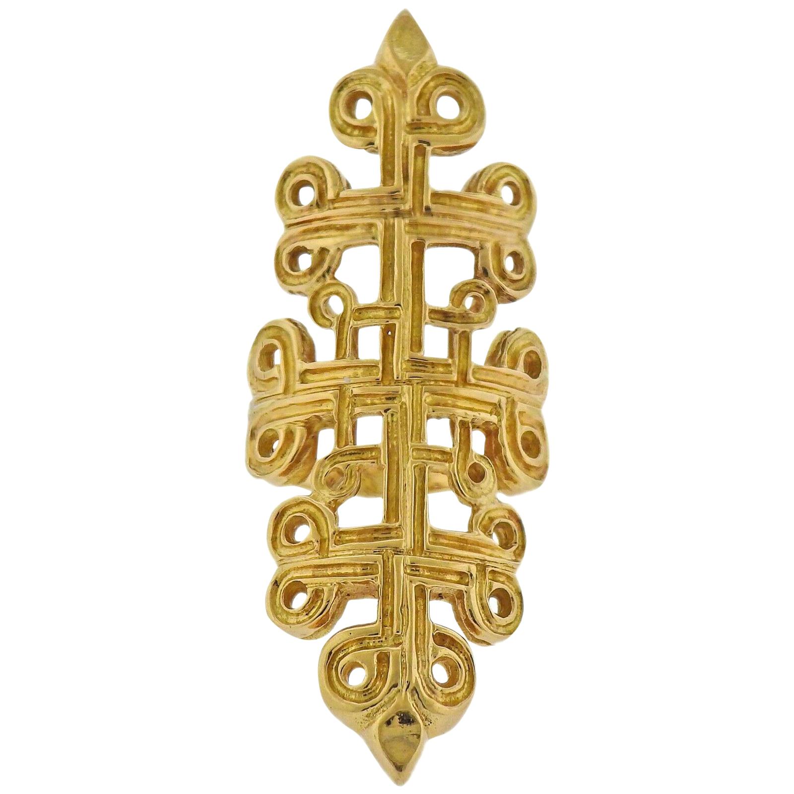 Lalaounis Greece Gold Byzantine Ring