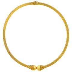 Lalaounis Greece Gold Collar Necklace