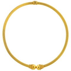 Lalaounis Greece Gold Collar Necklace