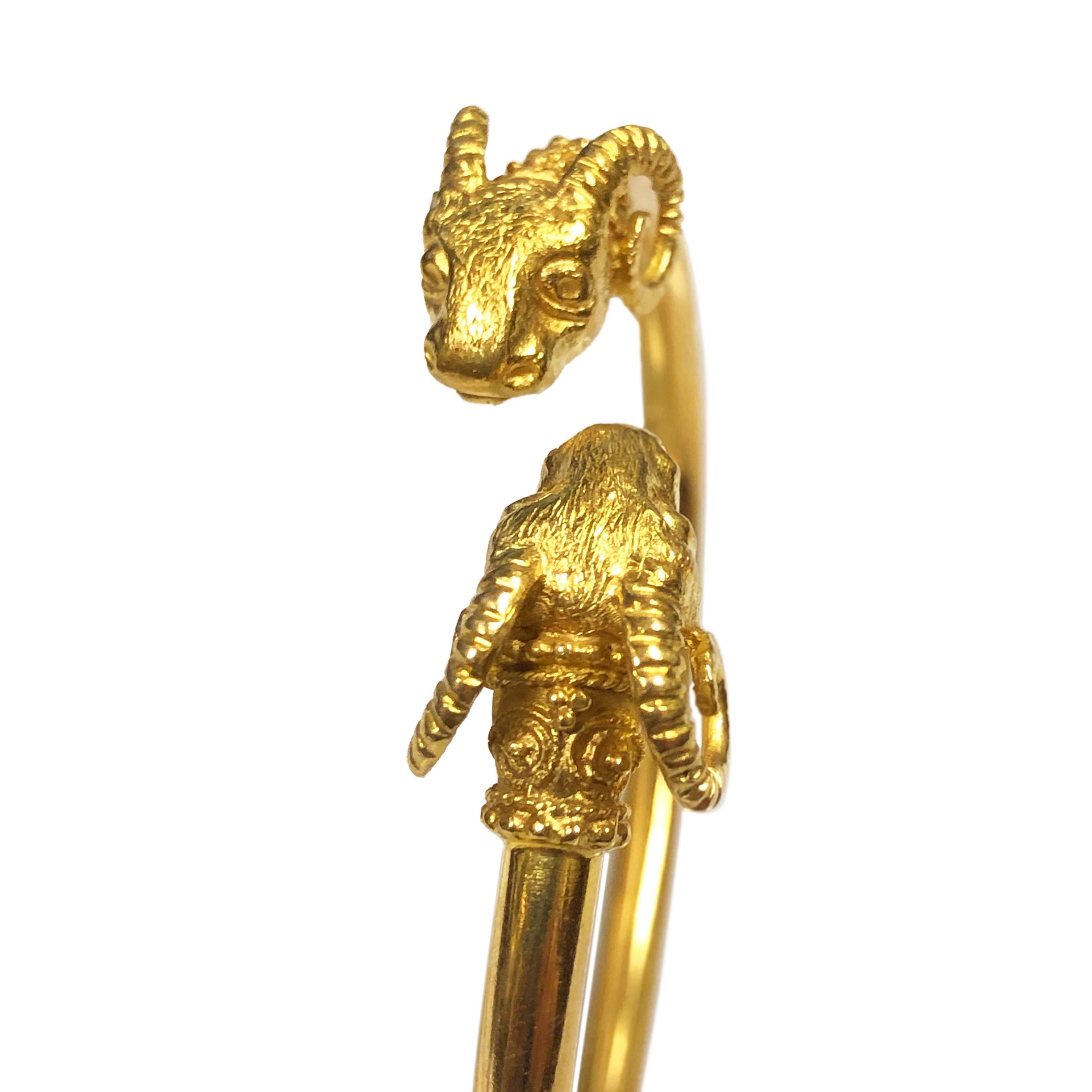 gold ram bracelet