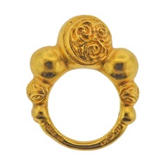 Vintage Lalaounis Greece Yellow Gold Ring