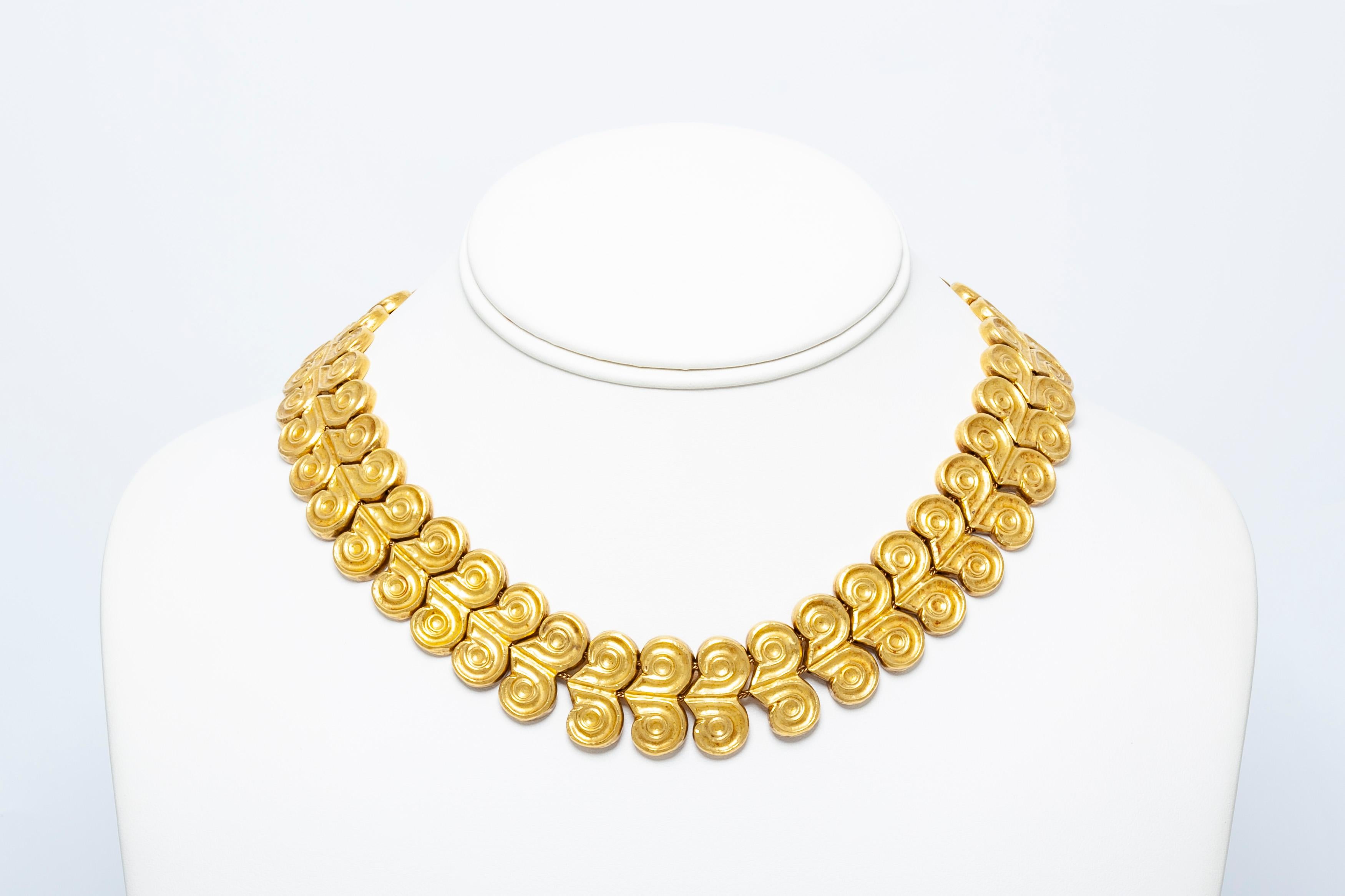 Necklace, finely crafted in 18k yellow gold. Signed by Lalaounis. Circa 1960's.