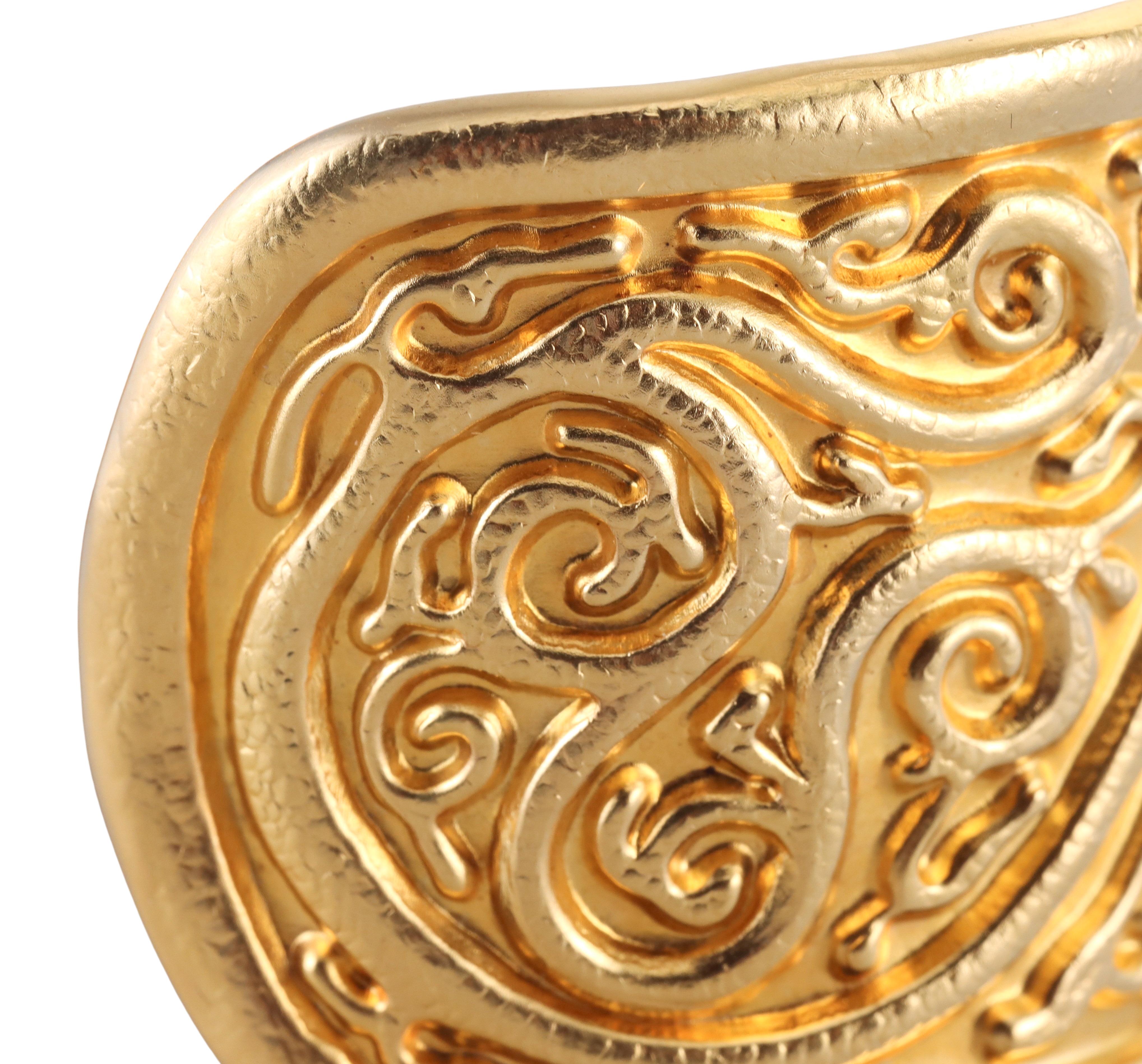 Women's Lalaounis of Greece Gold Cuff Bracelet For Sale
