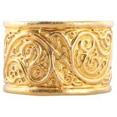 Vintage Lalaounis of Greece Gold Cuff Bracelet