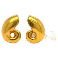 Lalaounis Shell Gold Ear Clips