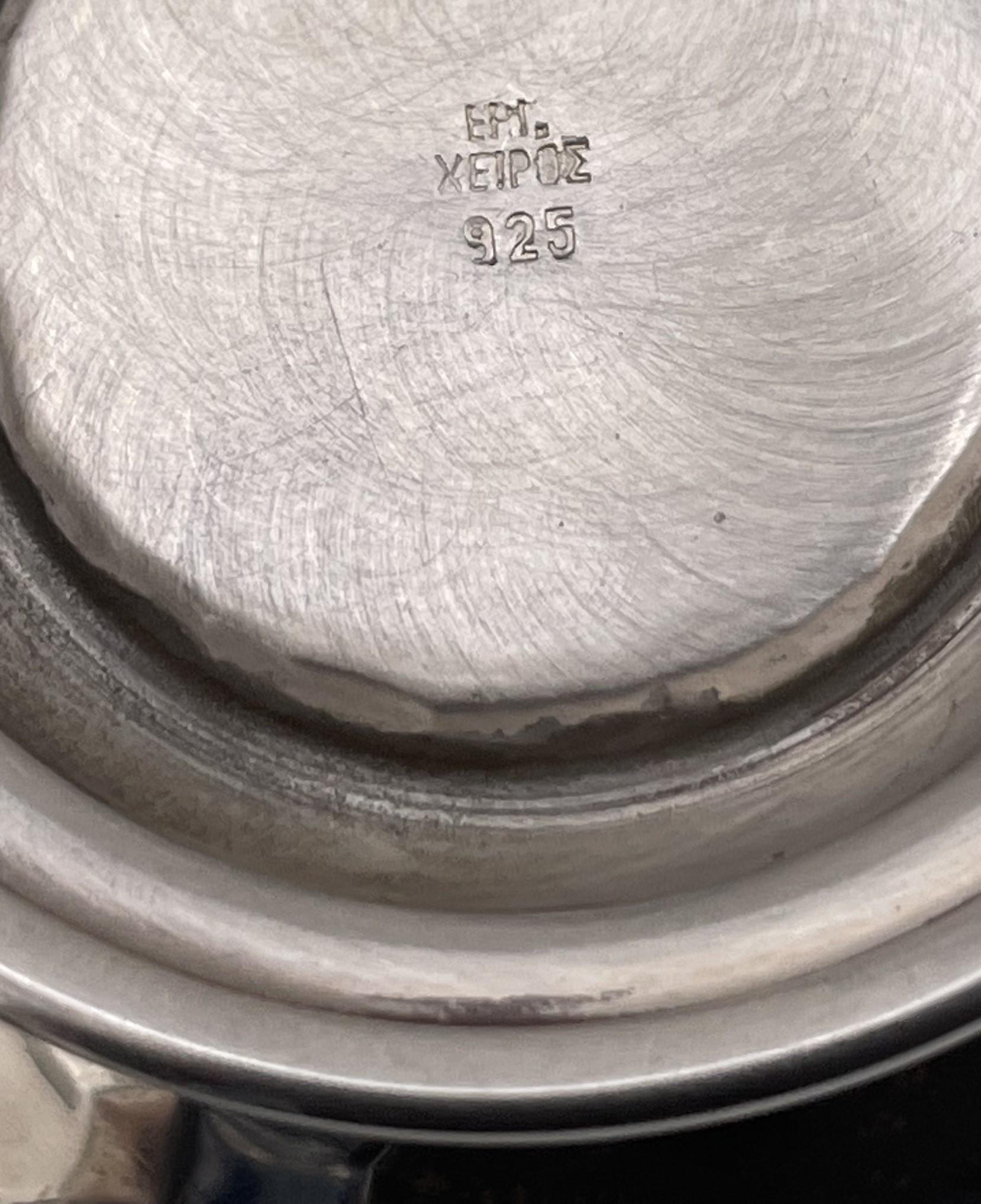 Vasi e ciotole ad anfora in stile classico greco Lalaounis in argento sterling in vendita 5