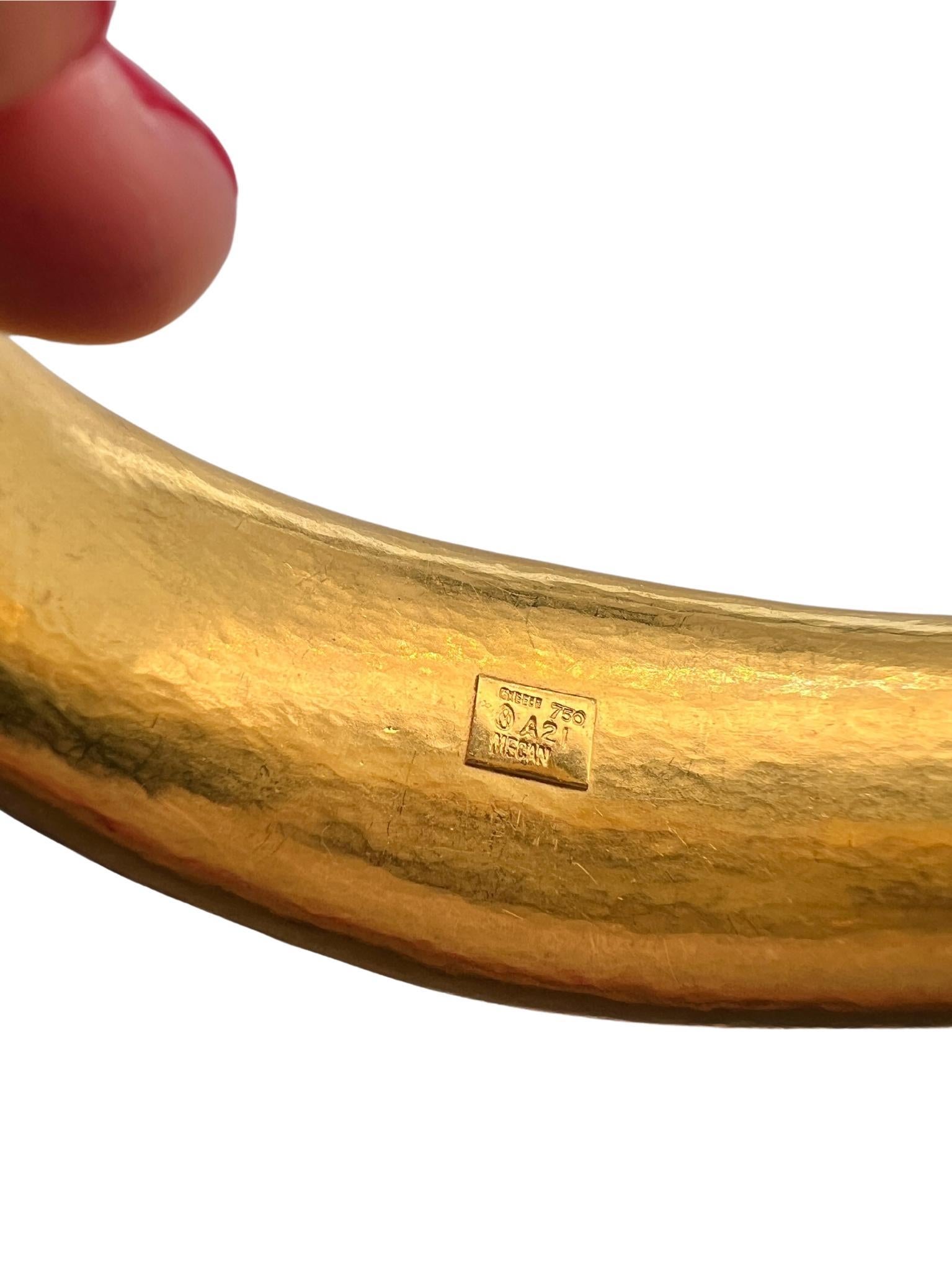 Bracelet manchette Vintage Lalaounis en or jaune 18k Pour femmes en vente