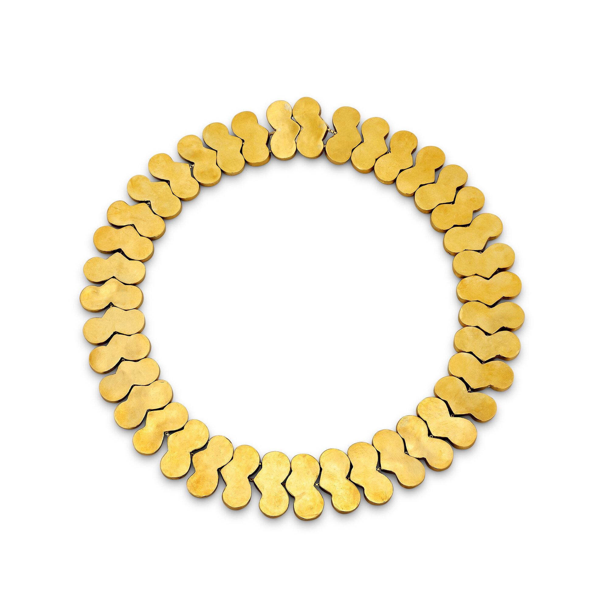 Vintage Halskette mit Goldkragen von Lalaounis (Modernistisch)