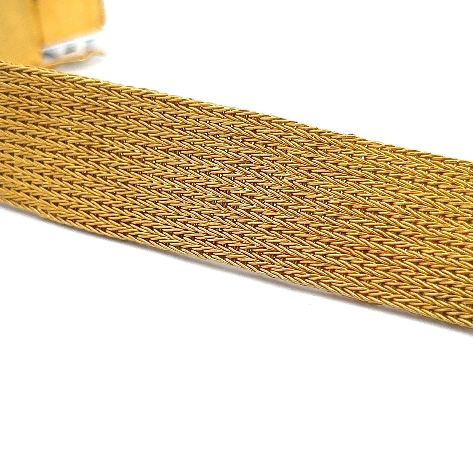 LALAoUNIS Gewebtes Vintage-Armband aus Gelbgold für Damen oder Herren